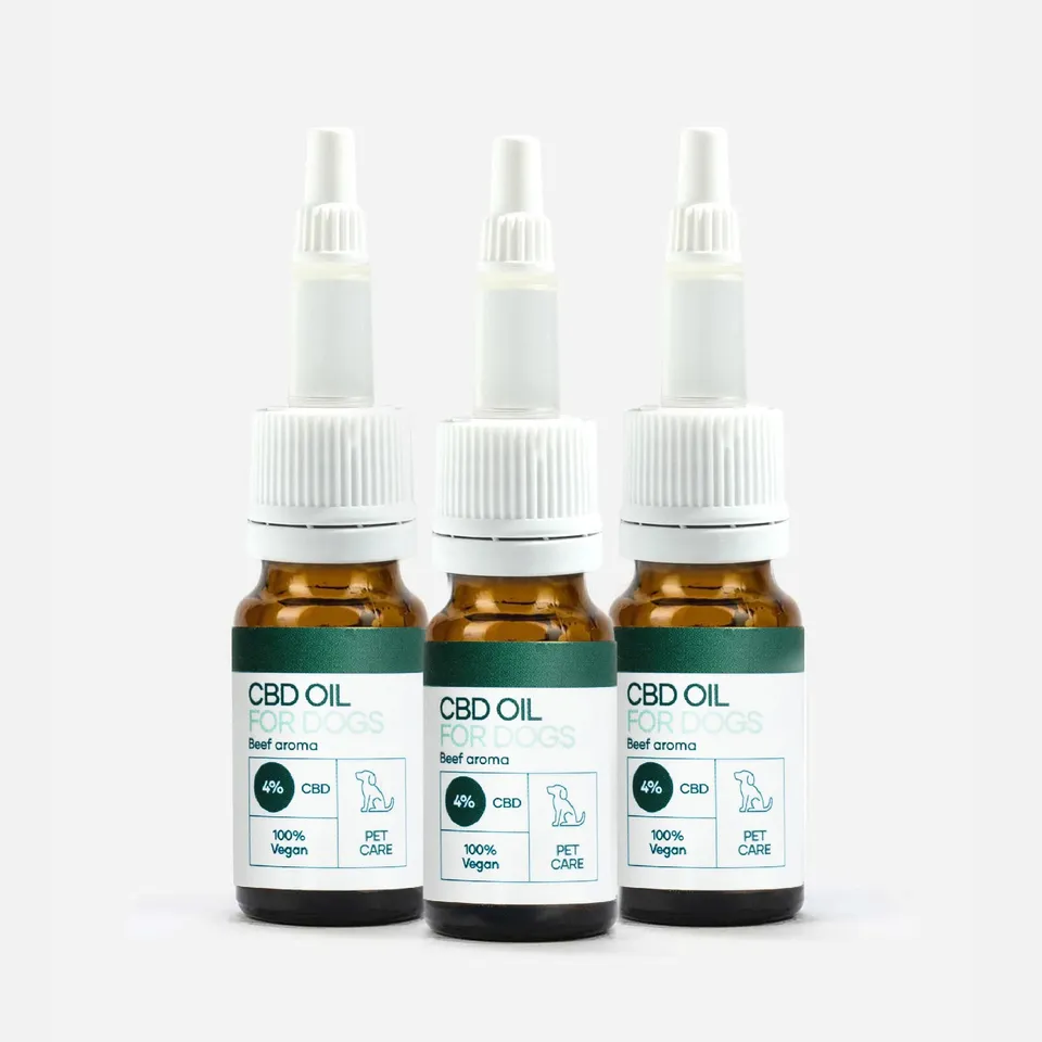 Nordic Oil Plus Olio CBD Cani 4% Manzo 3x10 ml 400 mg