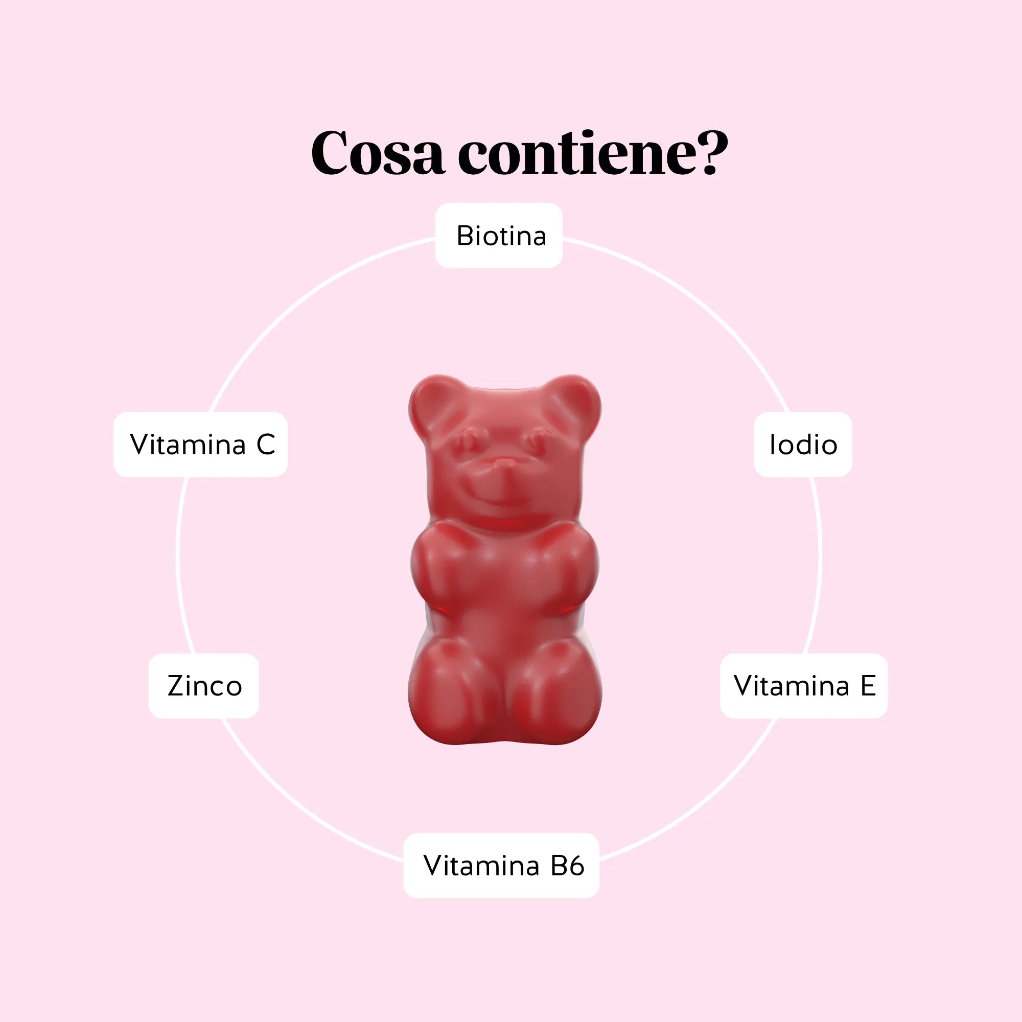 Beauty Bears Ah-Mazing Hair Biotina gommose 45 giorni zinco