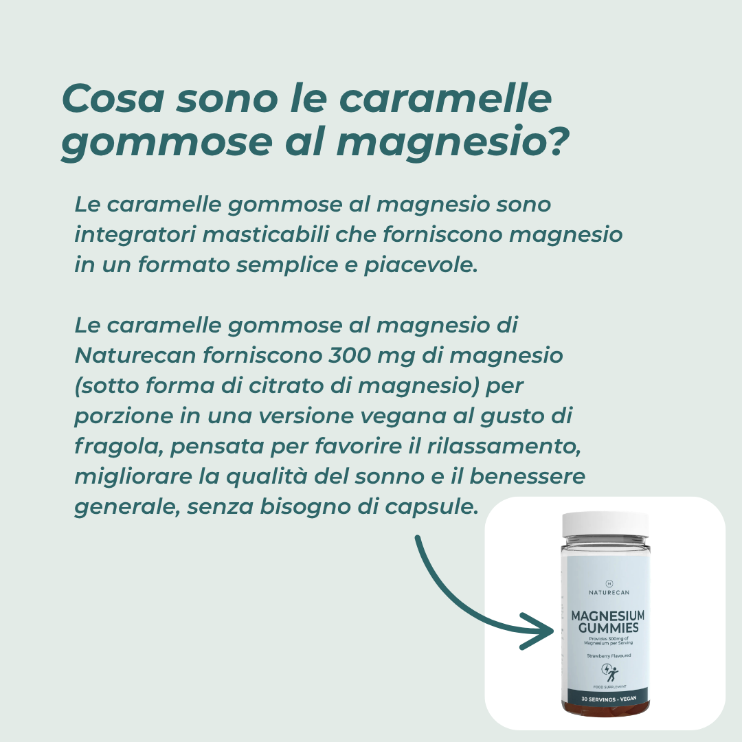Naturecan Longevity Caramelle Magnesio Fragola 30 Gommose
