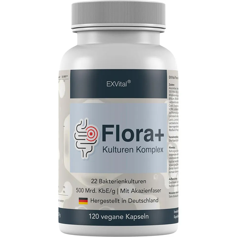 EXVital Darmgesundheit Flora+ Kulturen capsule 120 pezzi 22 ceppi
