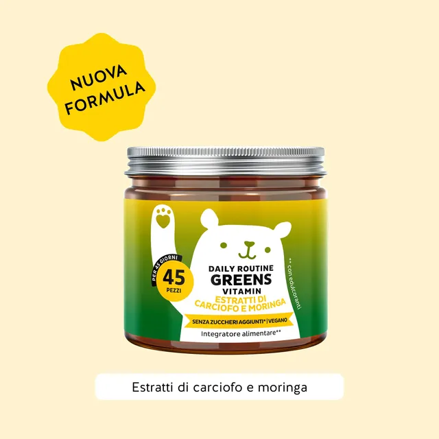 Beauty Bears Daily Routine Greens Vitamin gommose 45 giorni energia