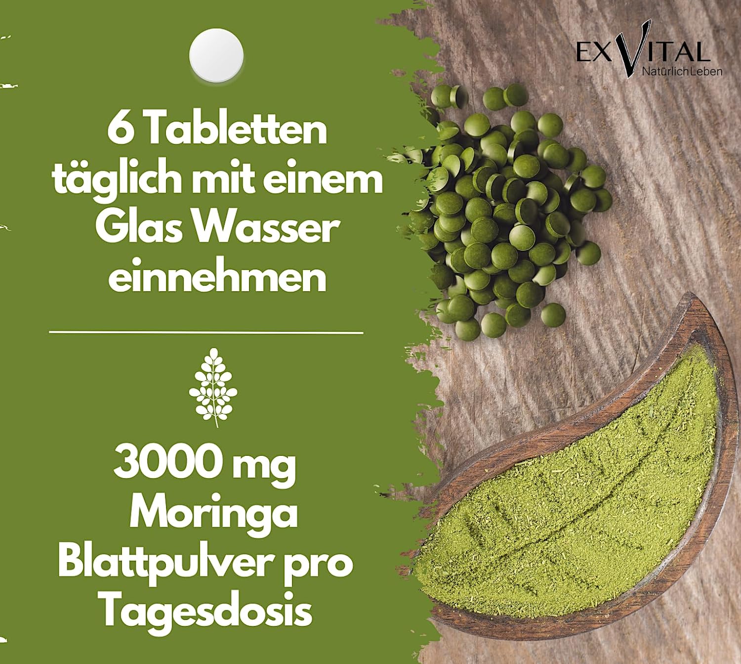 EXVital Beauty Moringa BIO compresse 3000 mg 180 pezzi vegano