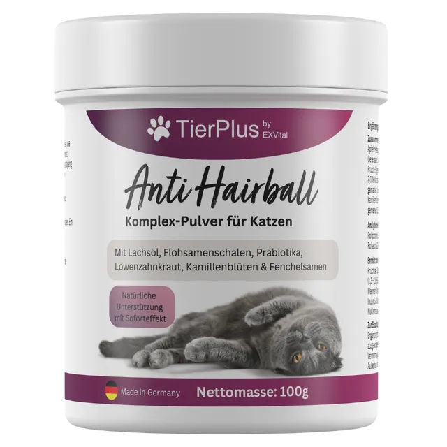 EXVital TierPlus Anti Hairball polvere gatti olio salmone