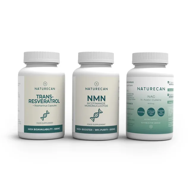 Naturecan Bundles Anti-età NMN NAC Resveratrolo Capsule Longevità