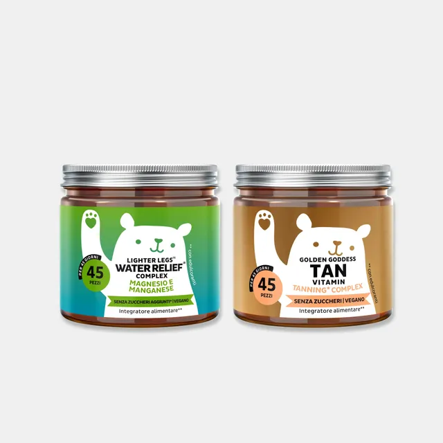 Beauty Bears Duo Forme gommose 45 giorni gambe abbronzatura