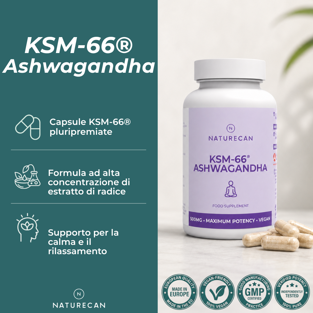 Naturecan Adaptogens KSM-66 Ashwagandha Capsule 120 pz