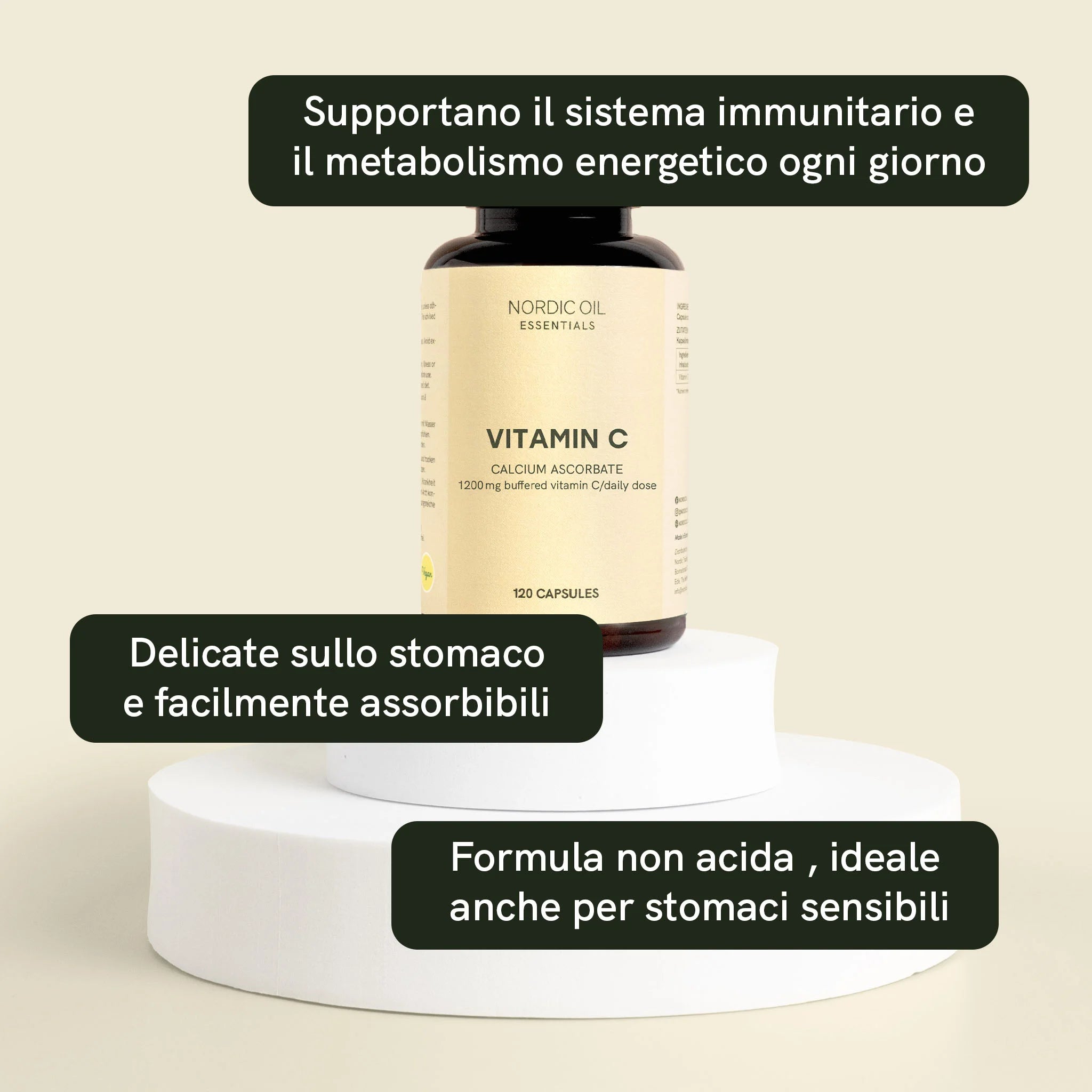 Nordic Oil Vitamina C 120 capsule vegane immunità