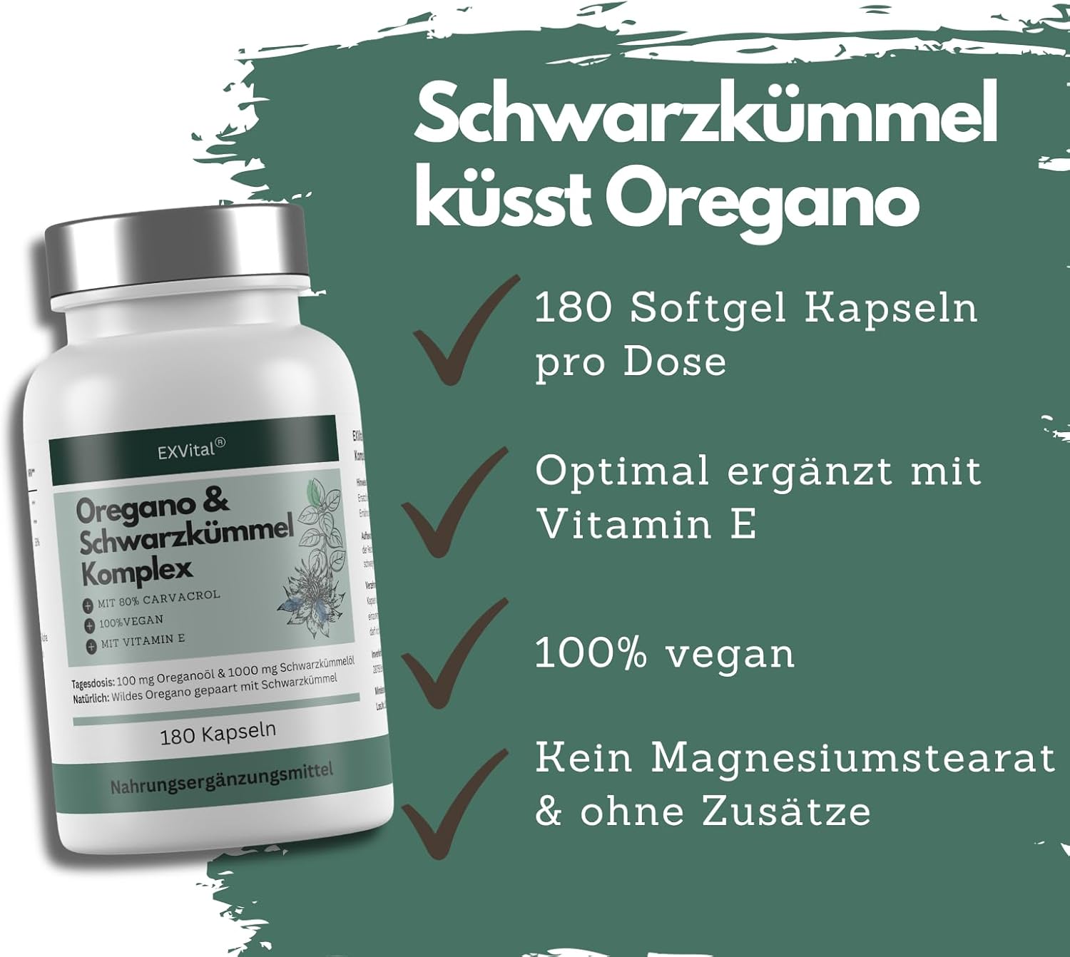 EXVital Immunsystem origano e cumino nero capsule 180 pz