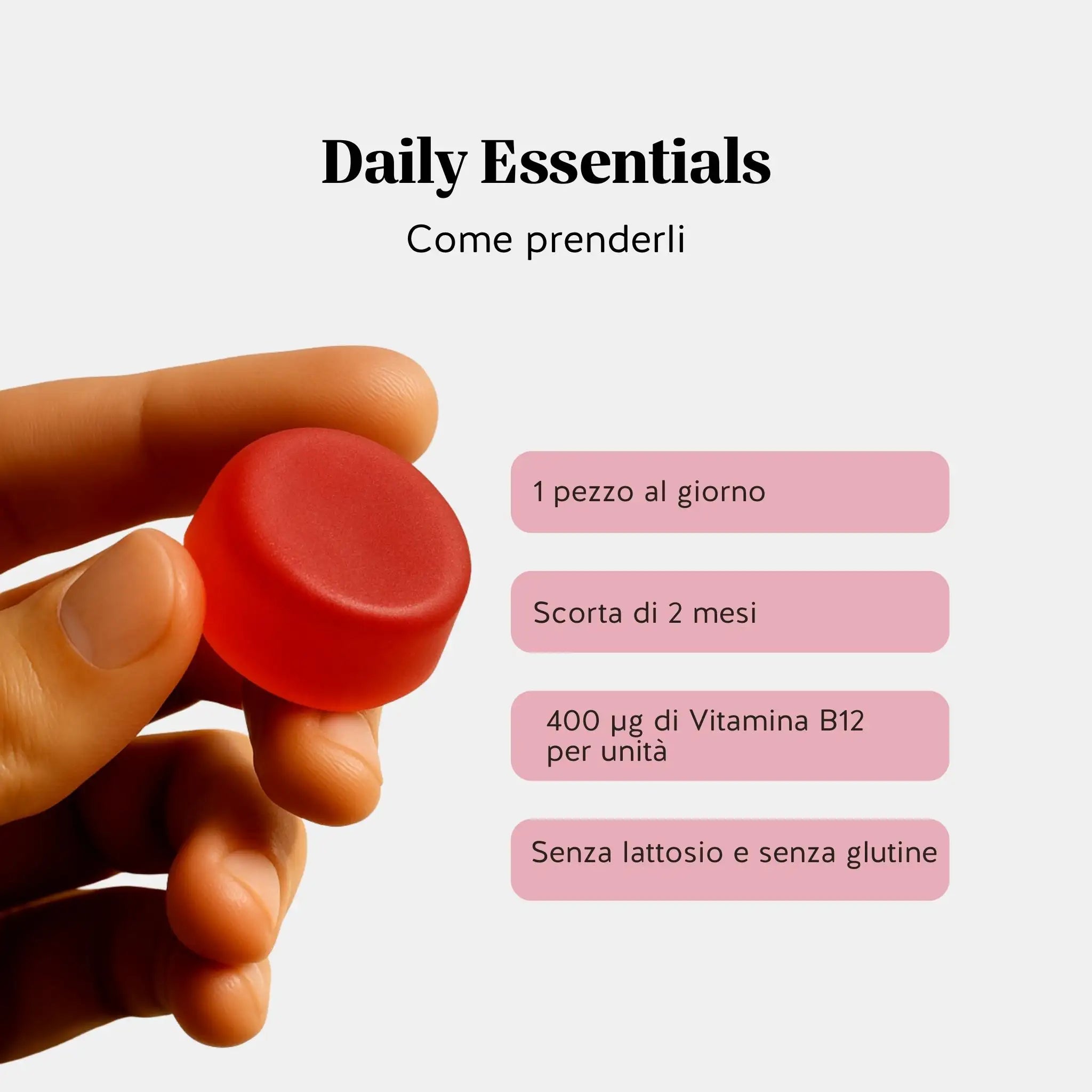 Beauty Bears Daily Essentials Vitamina B12 gommose 60 giorni melograno