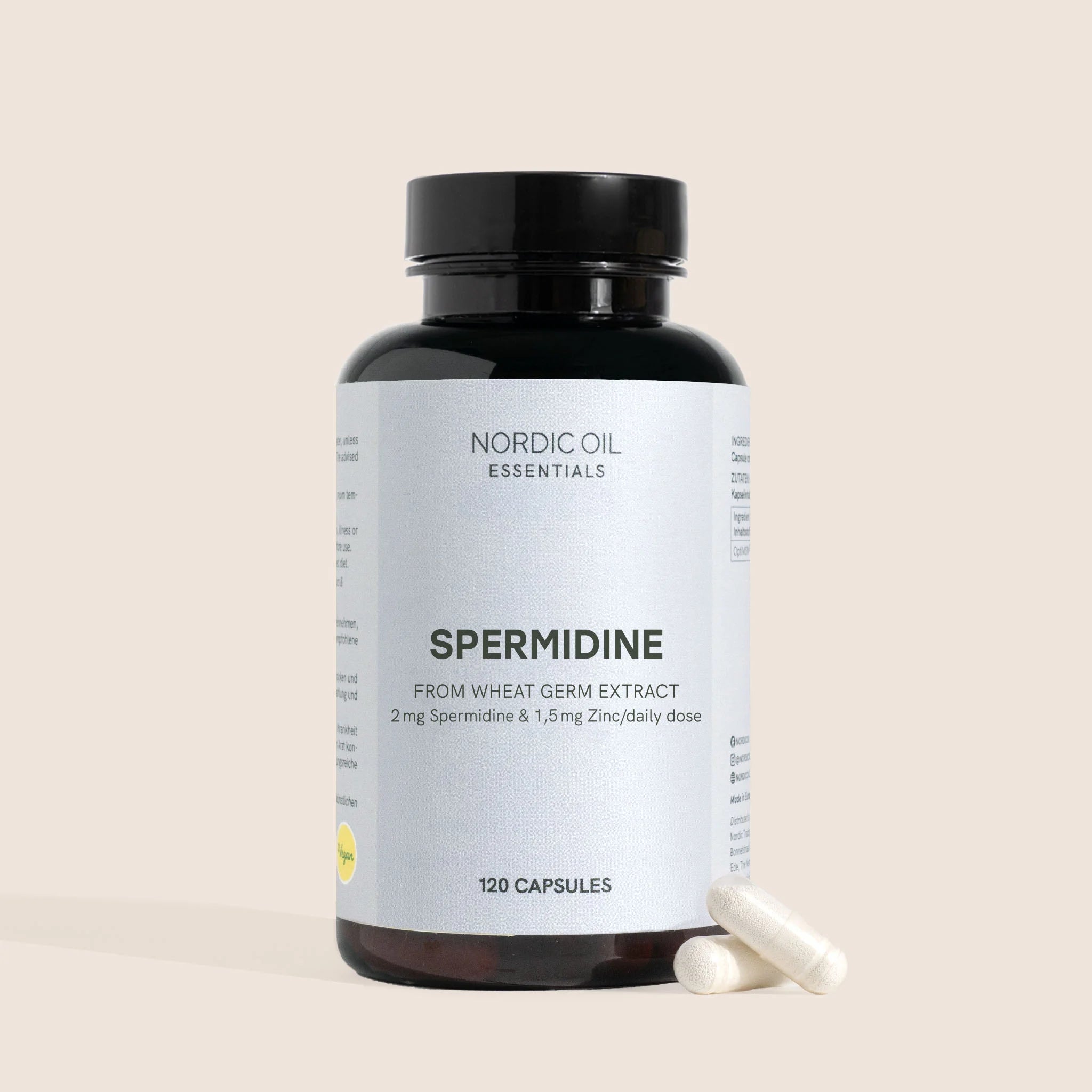 Nordic Oil Spermidina Capsule 120 Capsule Vegane Zinco