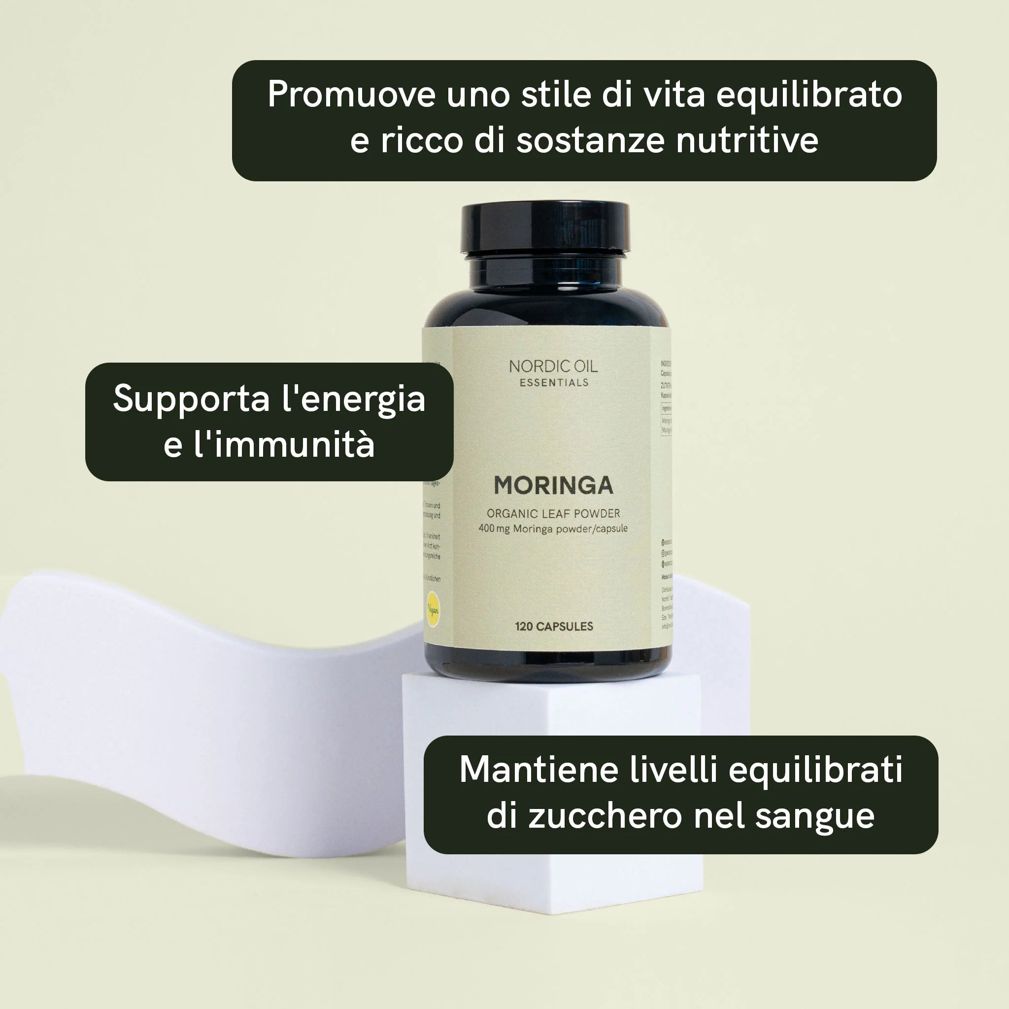Nordic Oil CBD Capsules Moringa 400 mg Capsule bio