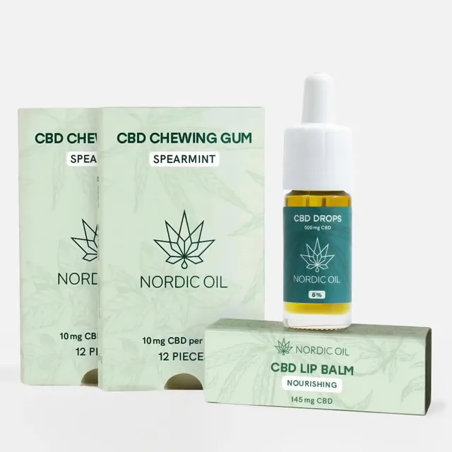 Nordic Oil CBD Oil Plus Starter Kit olio 5% set labbra