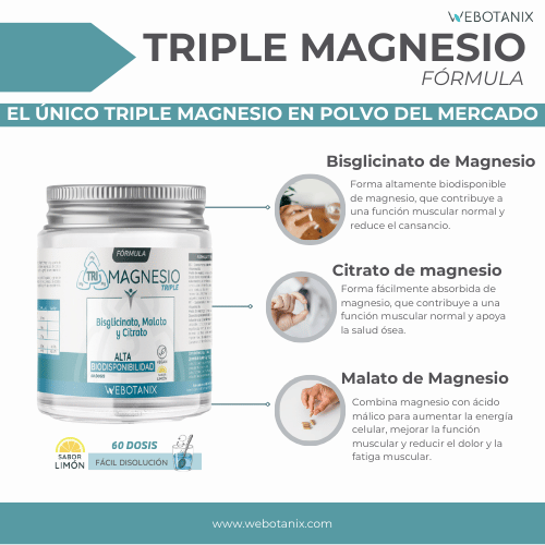 Webotanix Fórmula Triplo Magnesio polvere limone 128g