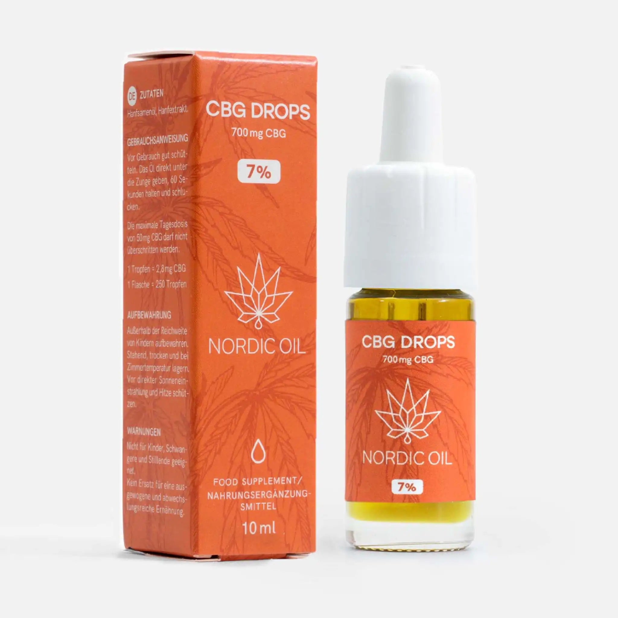 Nordic Oil CBG Oil 7% Olio CBG 10 ml Microdosaggio