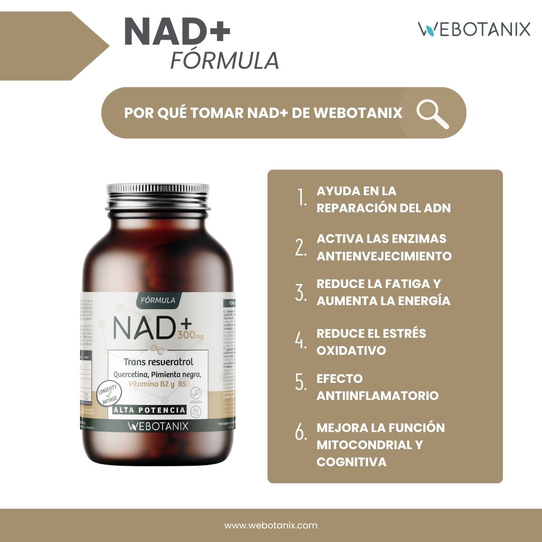 Webotanix Fórmula NAD+ Resveratrolo capsule 60 pz energia