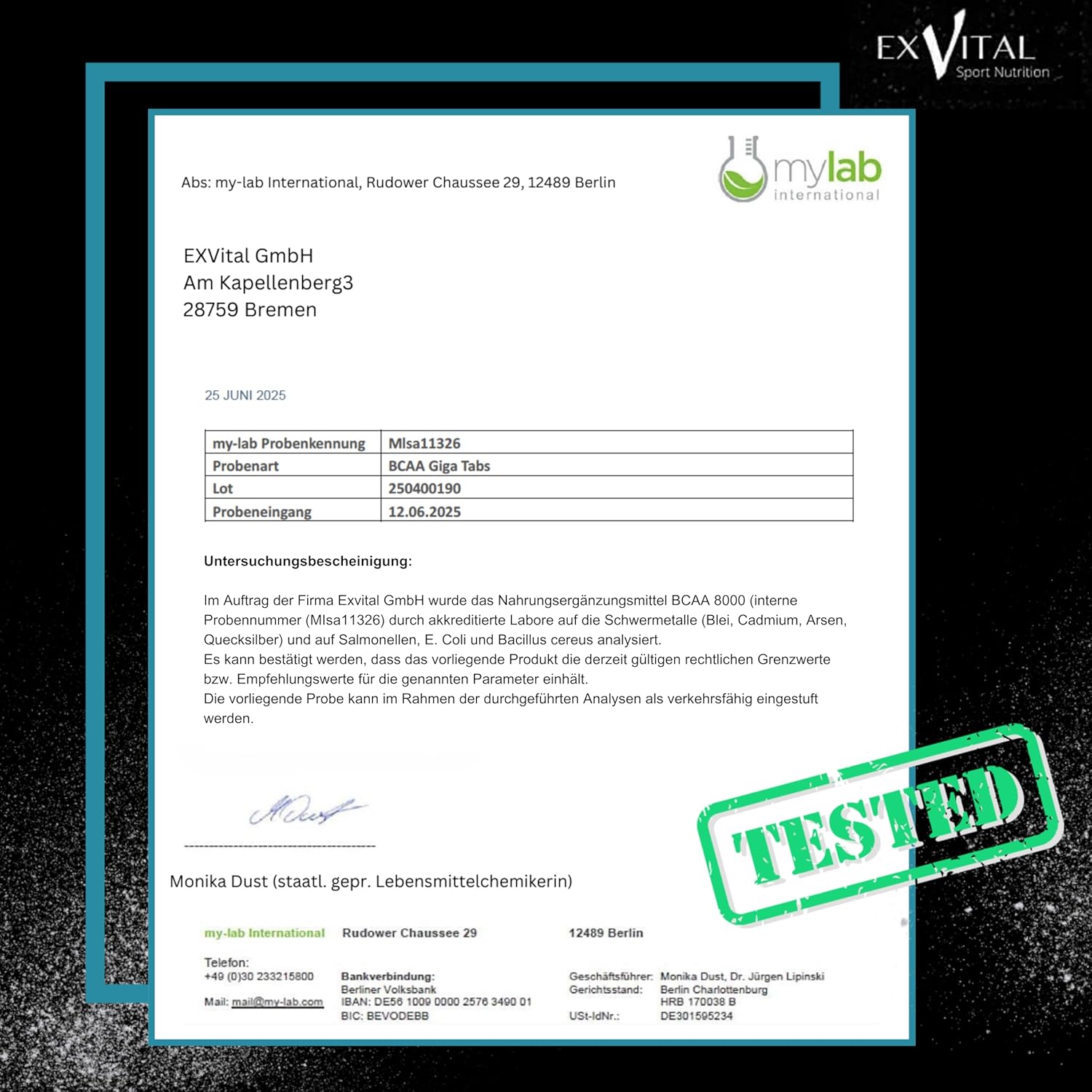 EXVital BCAA 8000 integratore 365 compresse vegane
