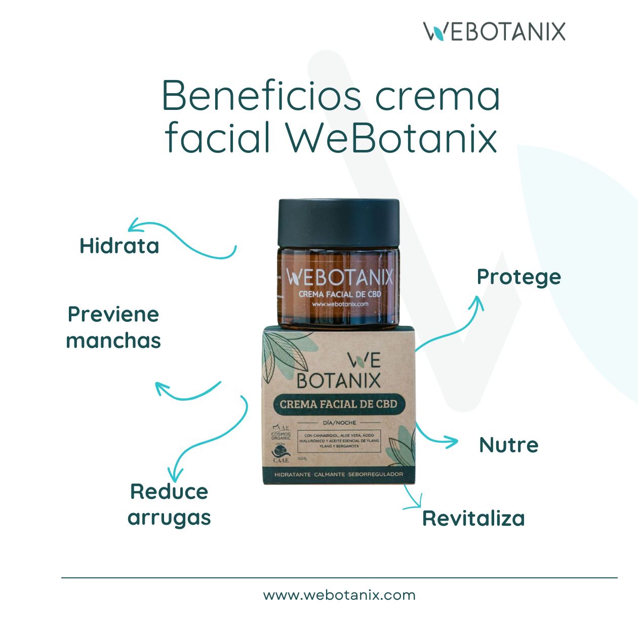 Webotanix Crema Viso CBD bio 50 ml idratante