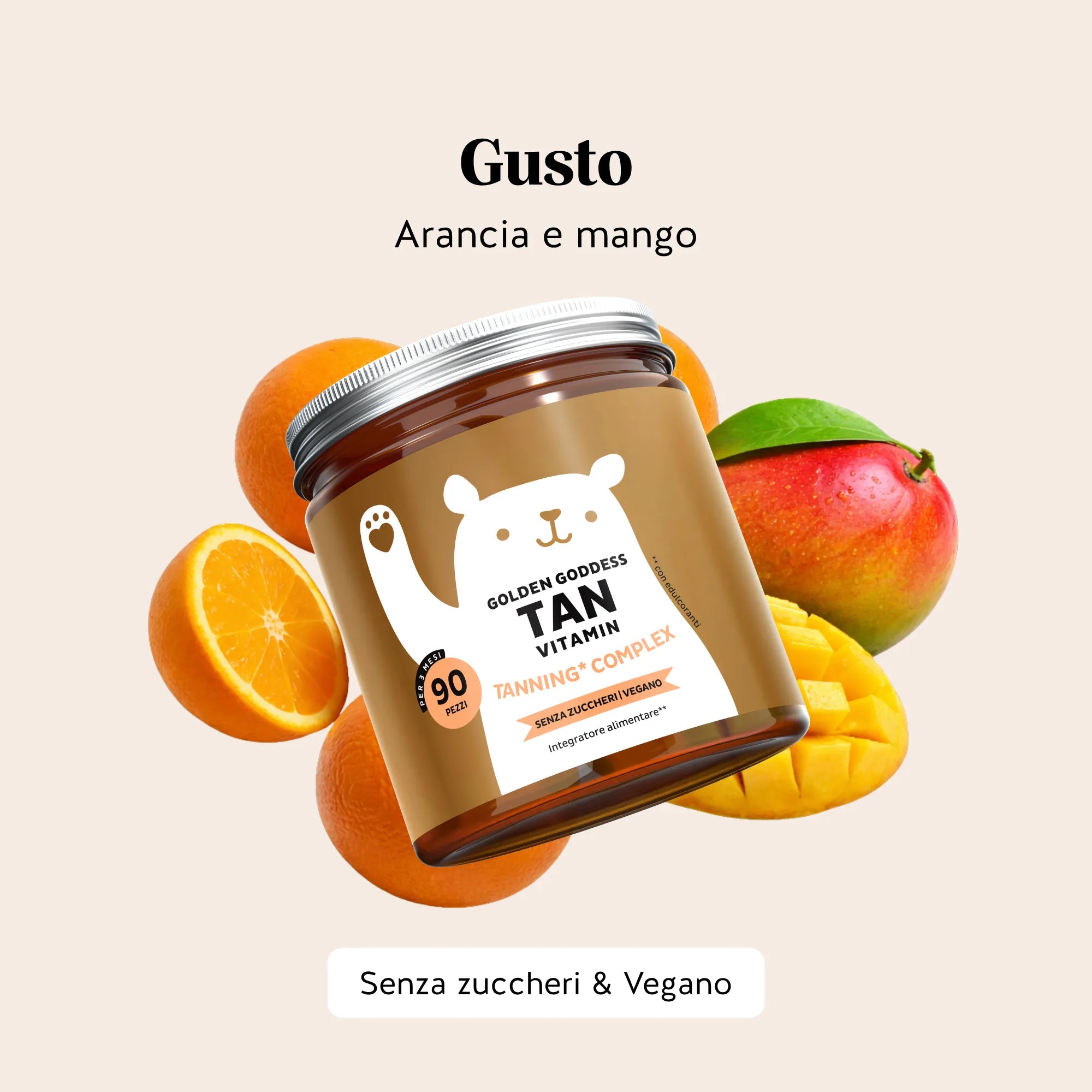 Beauty Bears Golden Goddess Tan Vitamin orsetti 45 giorni betacarotene