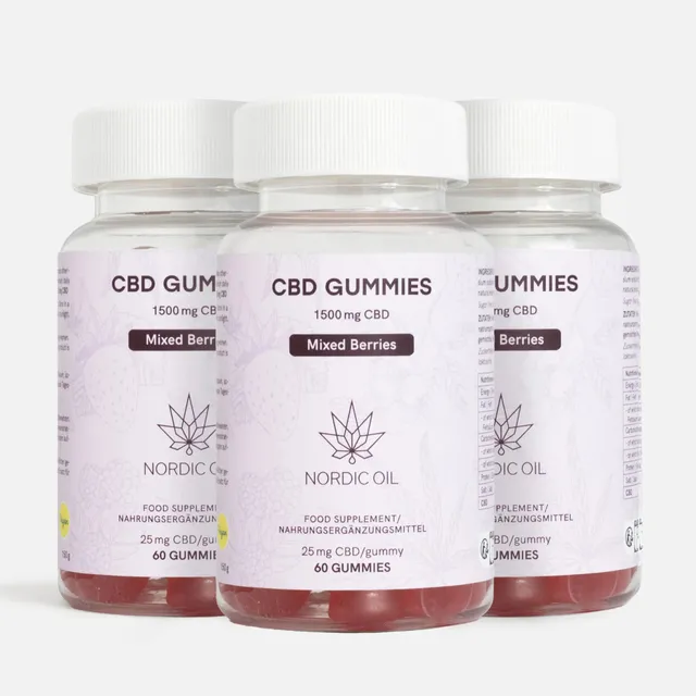 Nordic Oil CBD Gummies gommose CBD frutti bosco 1500mg 3x60