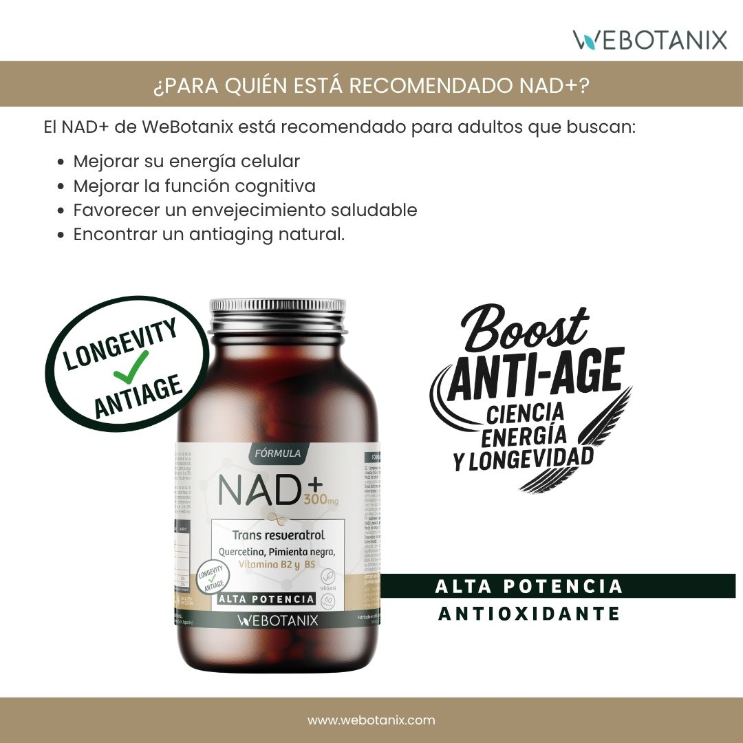 Webotanix Fórmula NAD+ Resveratrolo capsule 60 pz energia