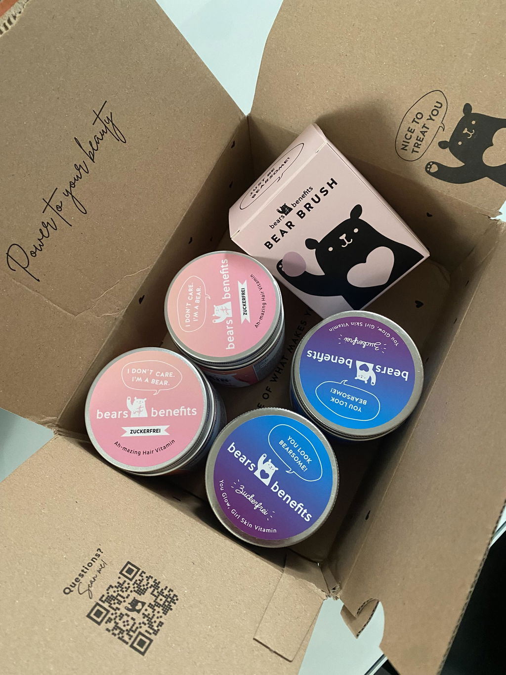 Beauty Bears Ah-Mazing Hair Biotina gommose 45 giorni vegan