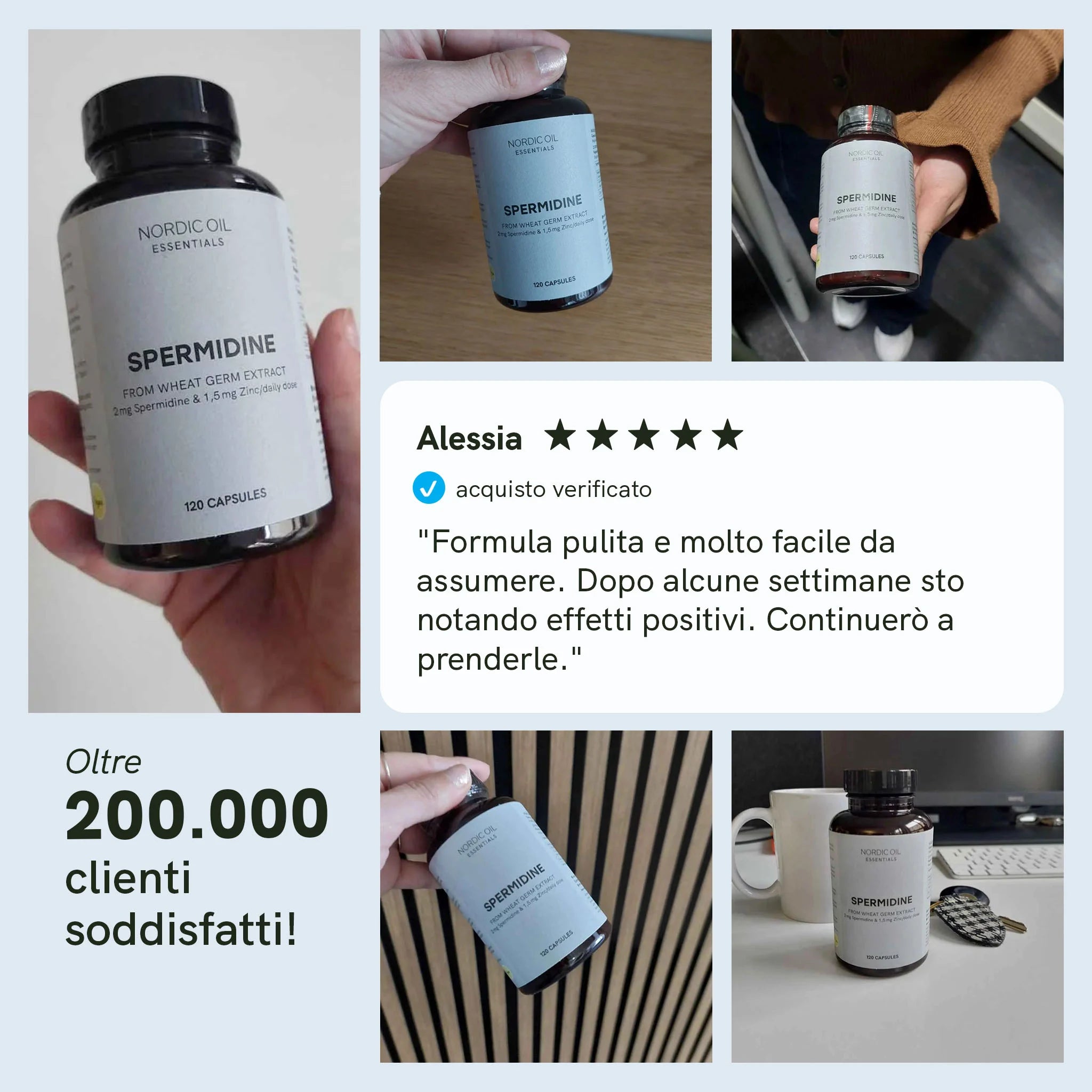Nordic Oil Spermidina Capsule 120 Capsule Vegane Zinco