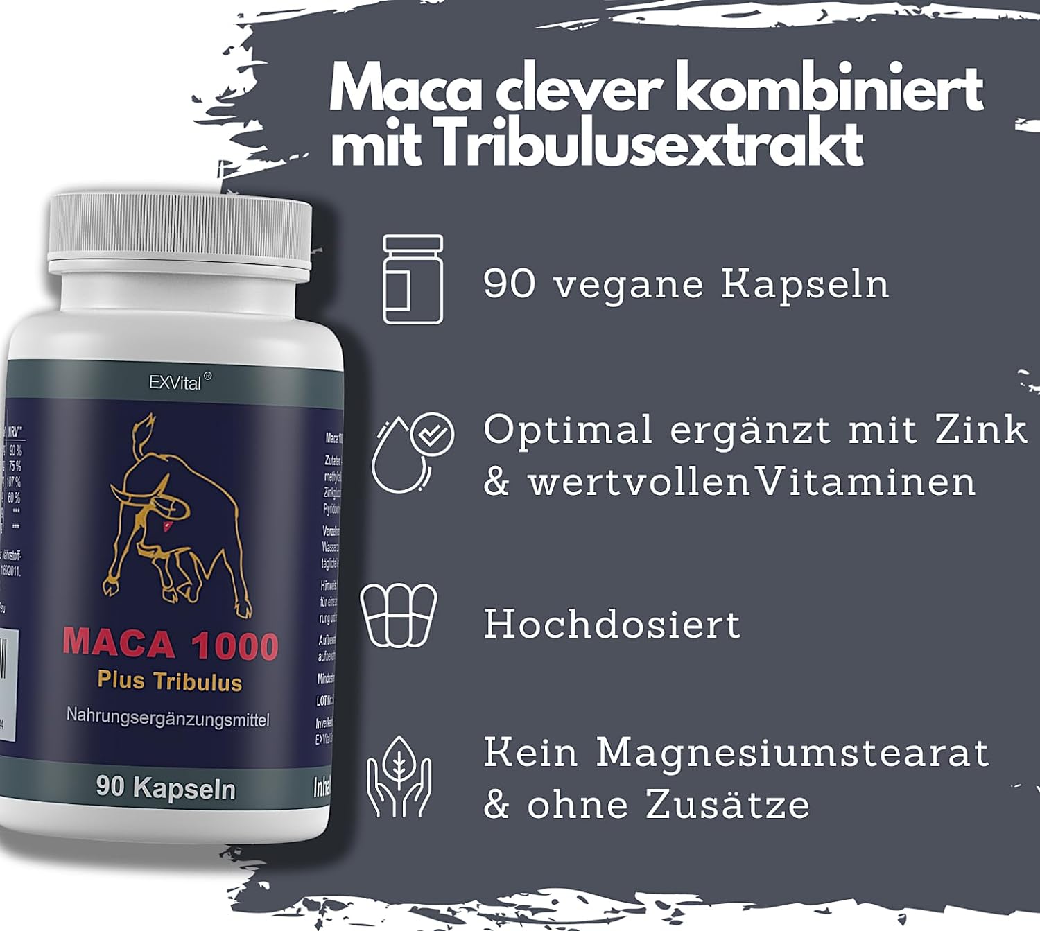 EXVital Sport Maca 1000 Plus Tribulus 90 capsule zinco