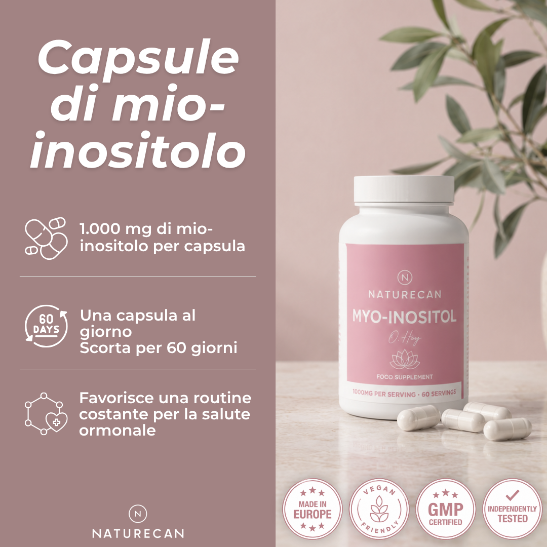 Naturecan Mio-Inositolo 1000 mg 60 Capsule Integratore Donne