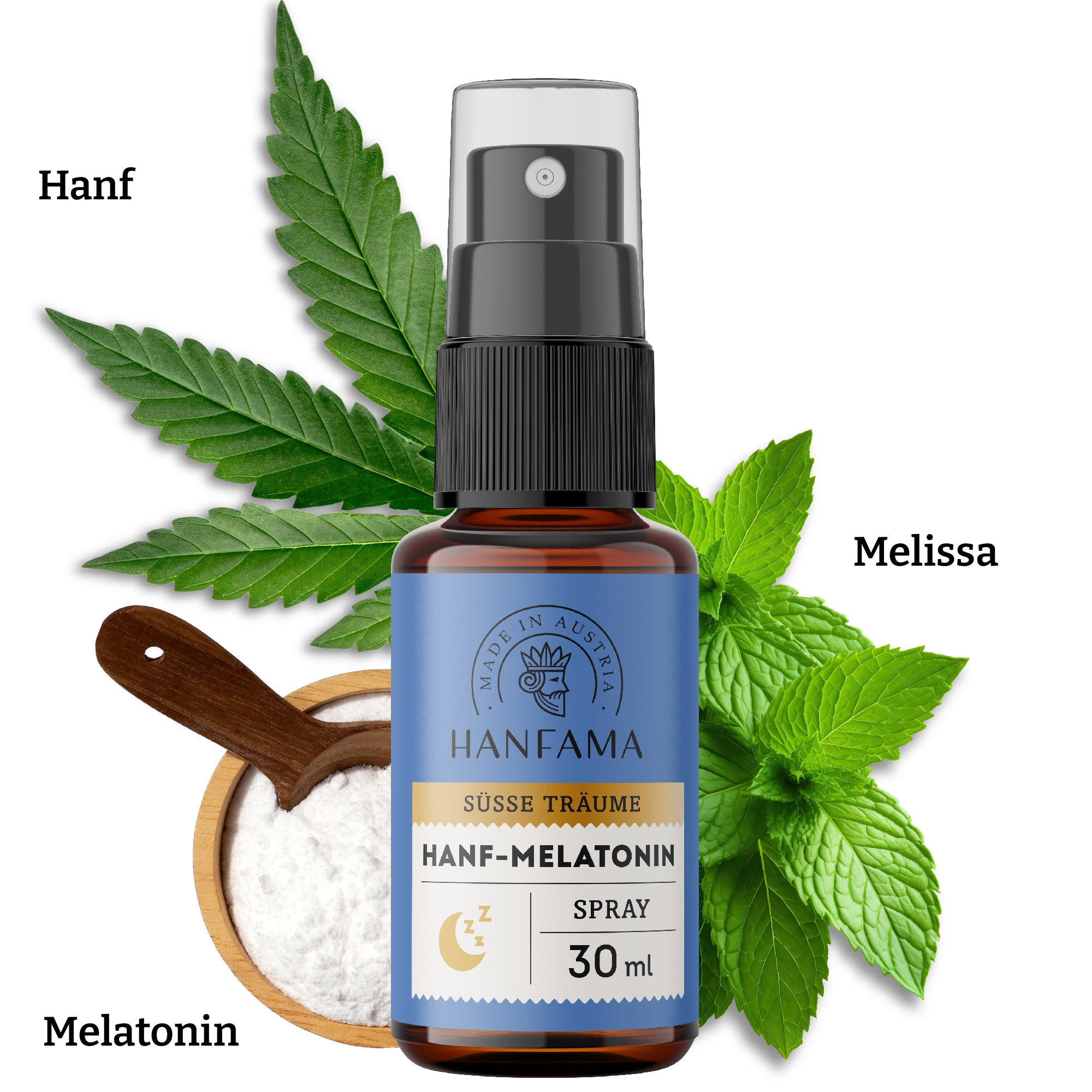 Hanfama Schlaf gut spray melatonina 30 ml canapa