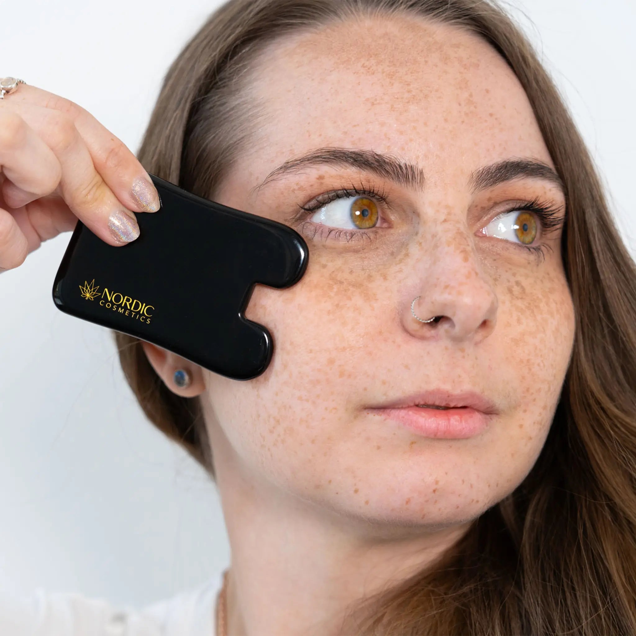Nordic Oil Gua Sha ossidiana nera modellante viso