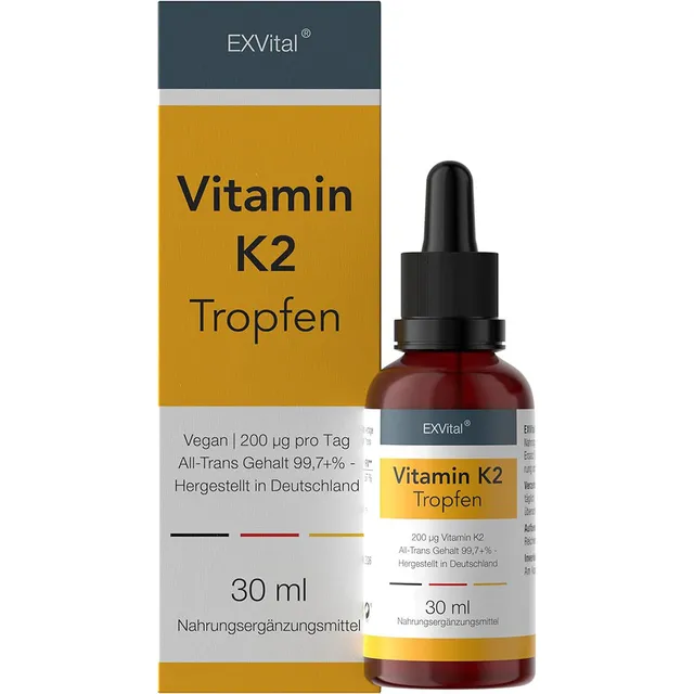 EXVital Essentials Vitamina K2 MK-7 Gocce 30ml Vegano