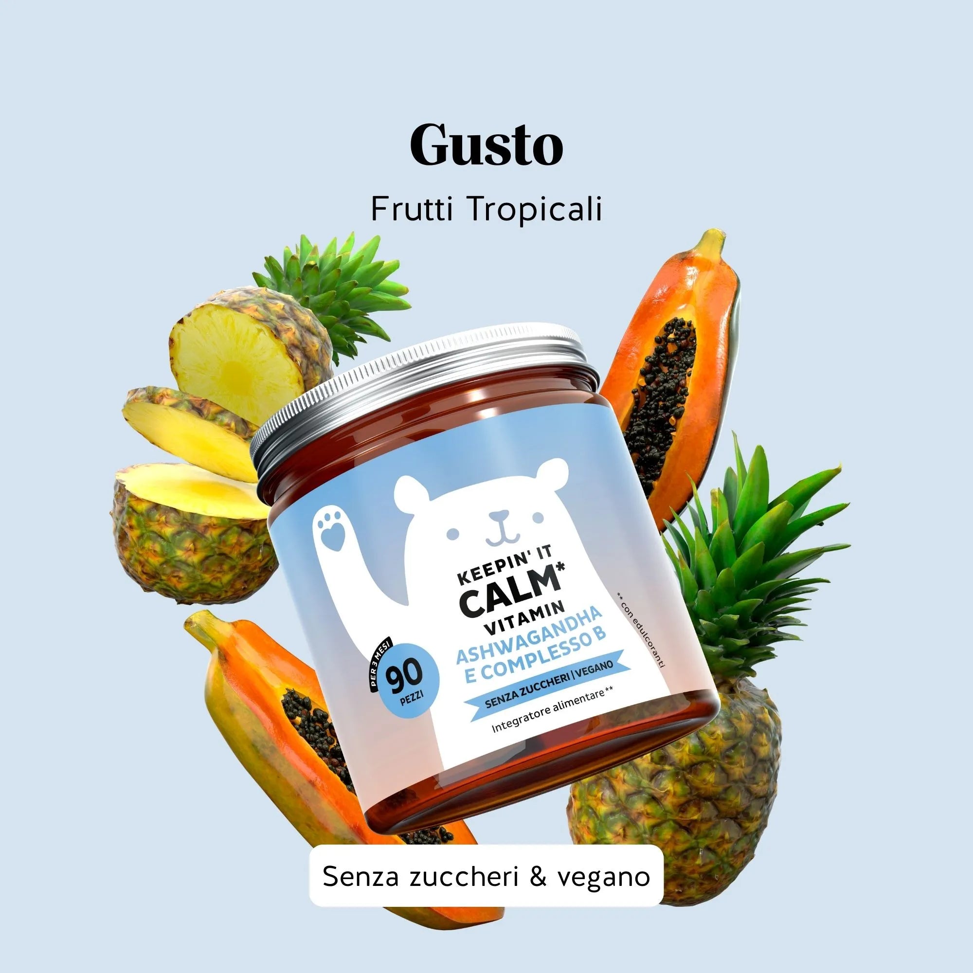 Beauty Bears Keepin it Calm ashwagandha orsetti 45 giorni tropicale