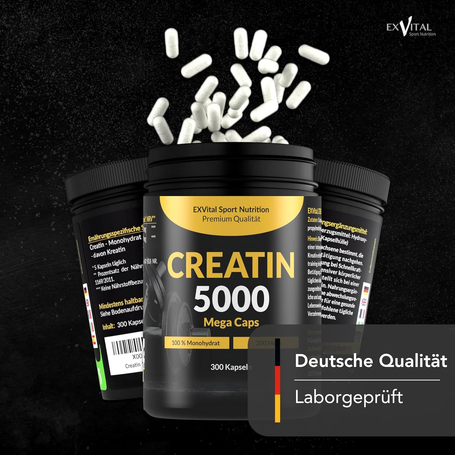 EXVital Sport Creatin 5000 Monohydrat capsule 300 pz prestazione