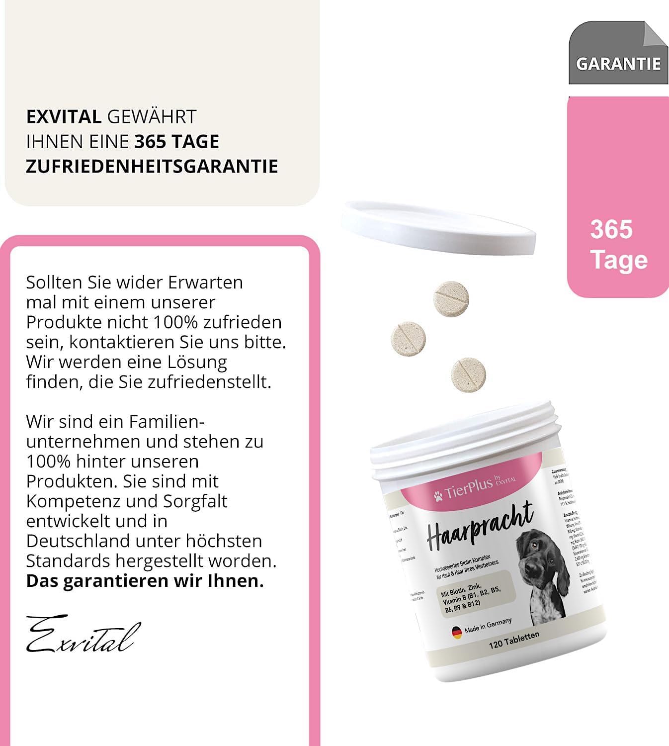 EXVital Haarpracht Biotina Cane 120 Compresse Pelo