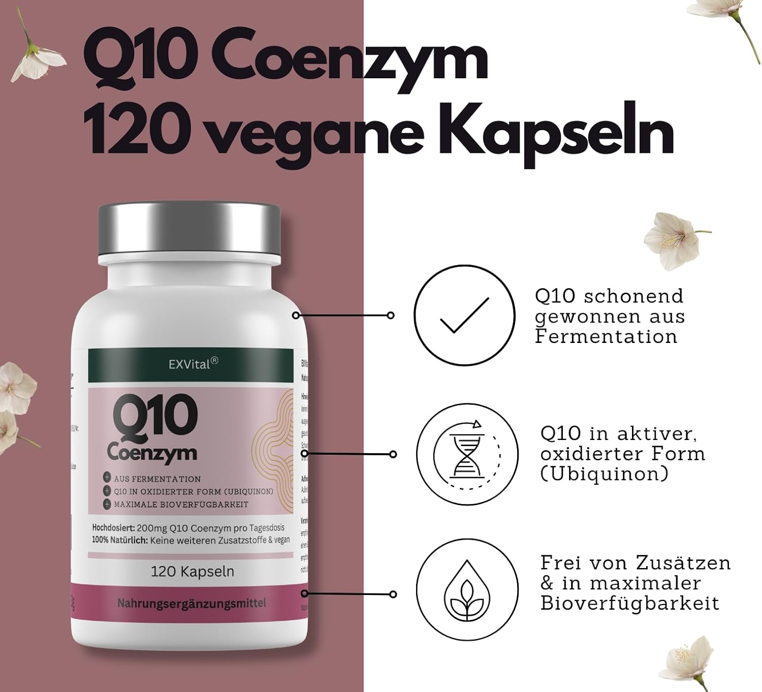 EXVital Q10 Coenzima Capsule 120 Pezzi 200 mg