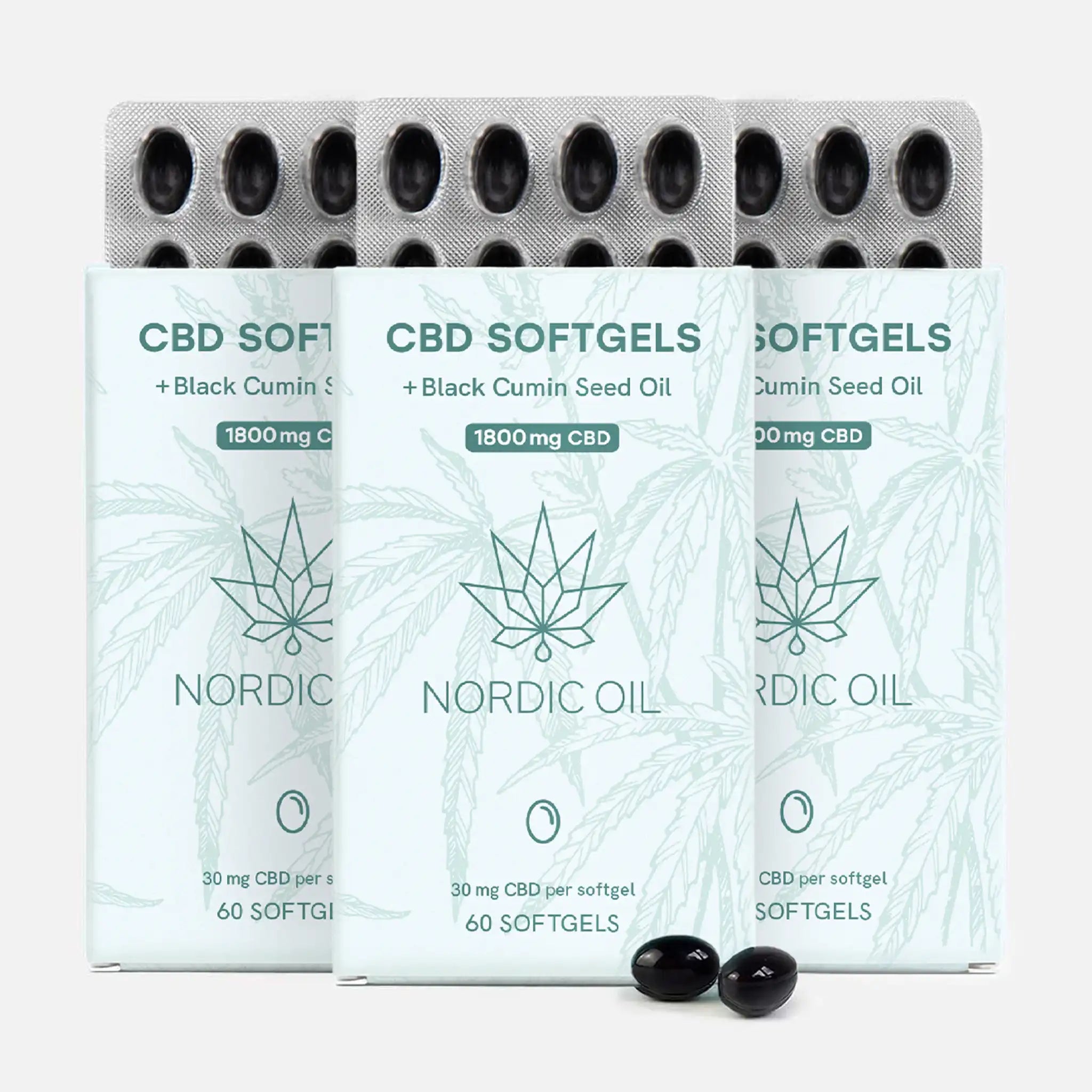 Nordic Oil CBD Capsules capsule CBD 3x60 30 mg 1800 mg