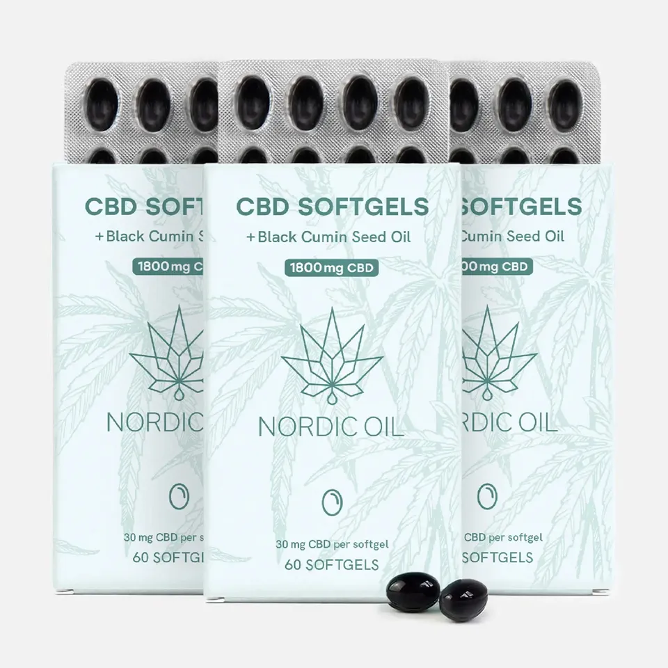 Nordic Oil CBD Capsules capsule CBD 3x60 30 mg 1800 mg