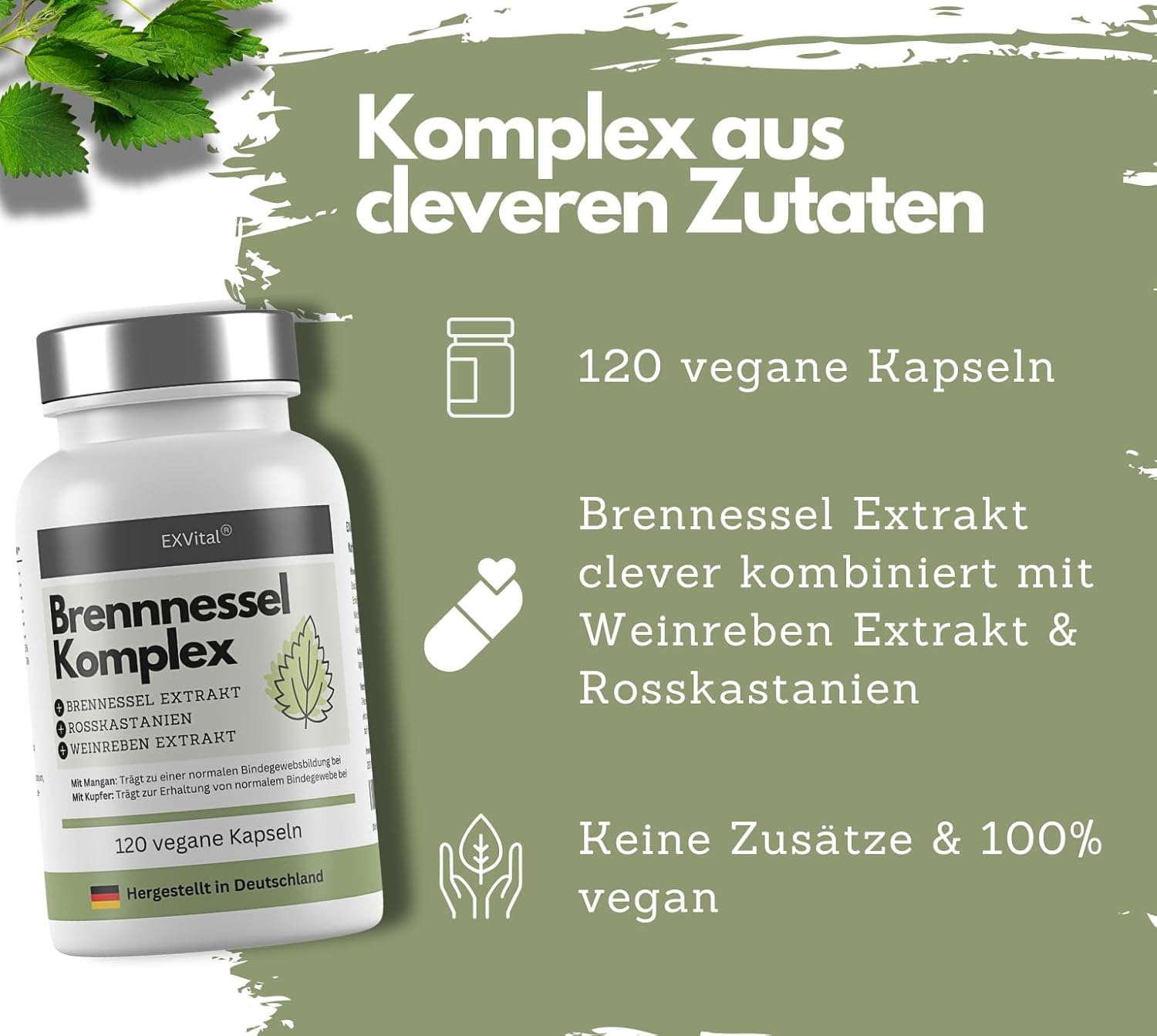 EXVital Frauengesundheit Brennnessel Komplex capsule 120 pz vite rossa