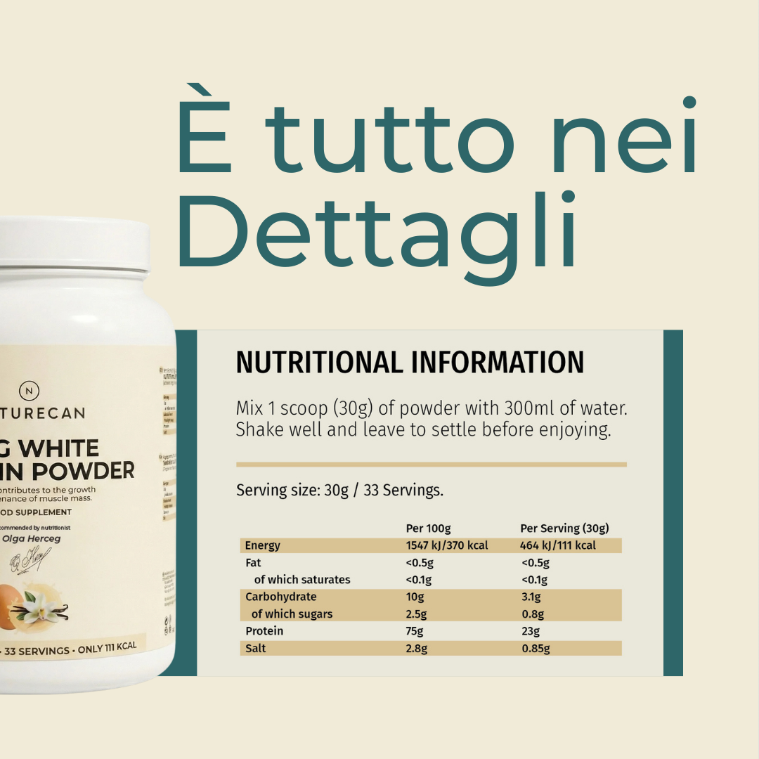 Naturecan Protein albume uovo polvere vaniglia 23 g