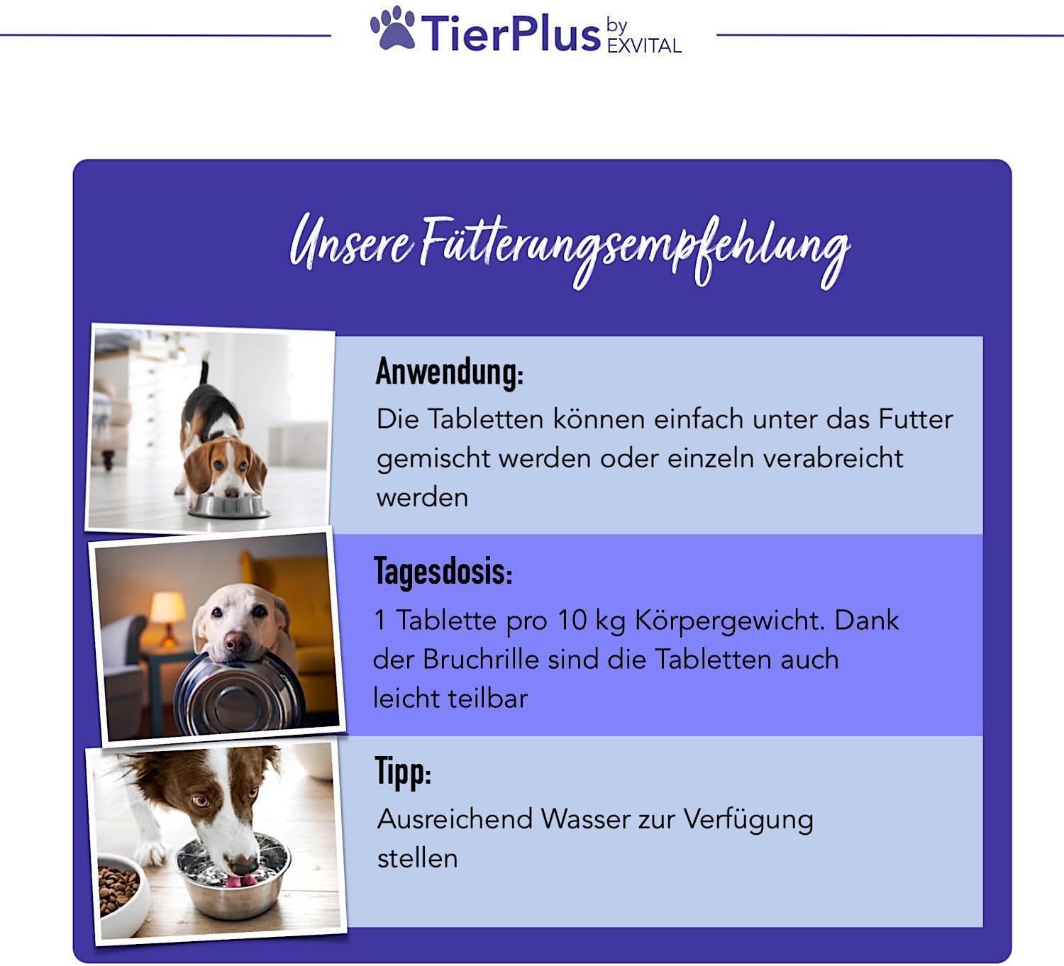 EXVital TierPlus Ruhezeit compresse cani valeriana 120 pezzi