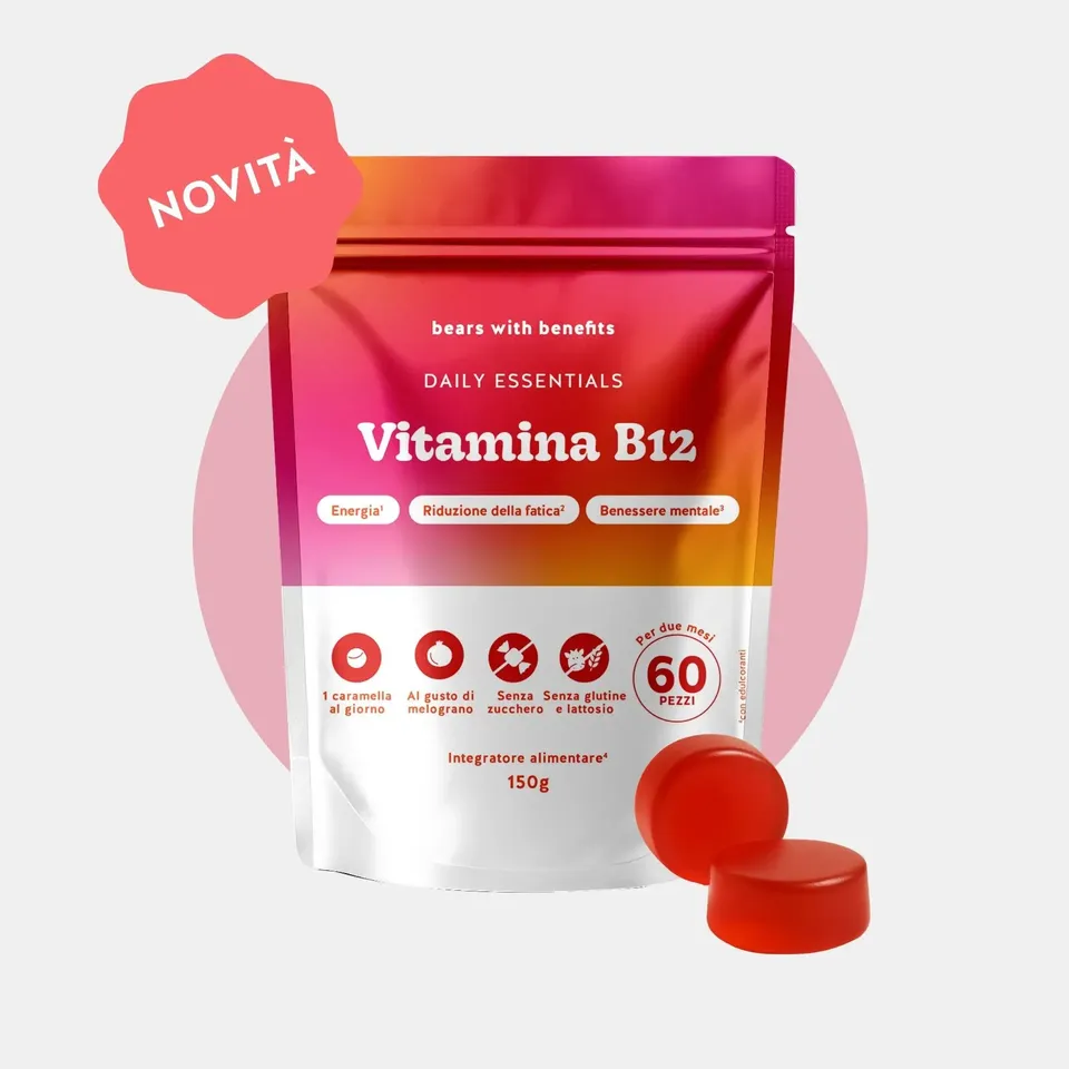 Beauty Bears Daily Essentials Vitamina B12 gommose 60 giorni melograno