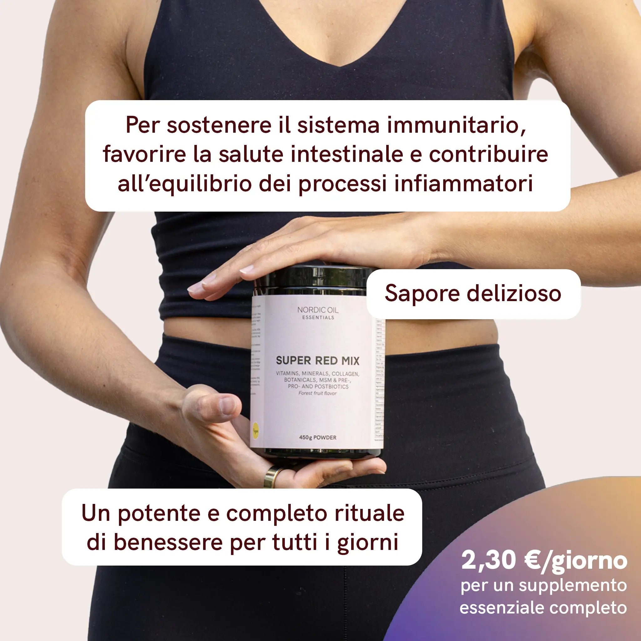 Nordic Oil Super Red Mix collagene vegano 30 porzioni
