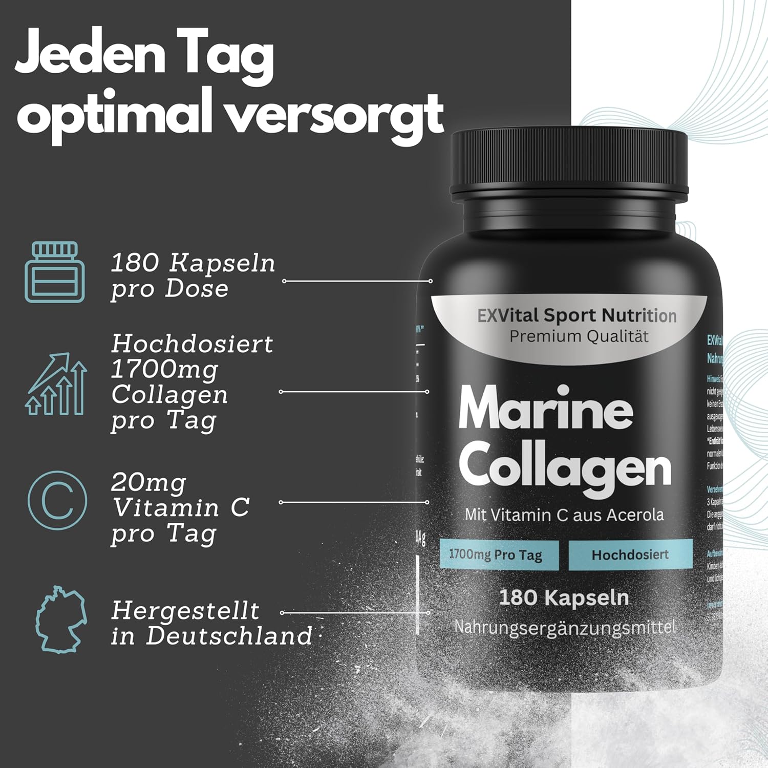 EXVital Kollagen Collagene Marino 1700 mg Capsule