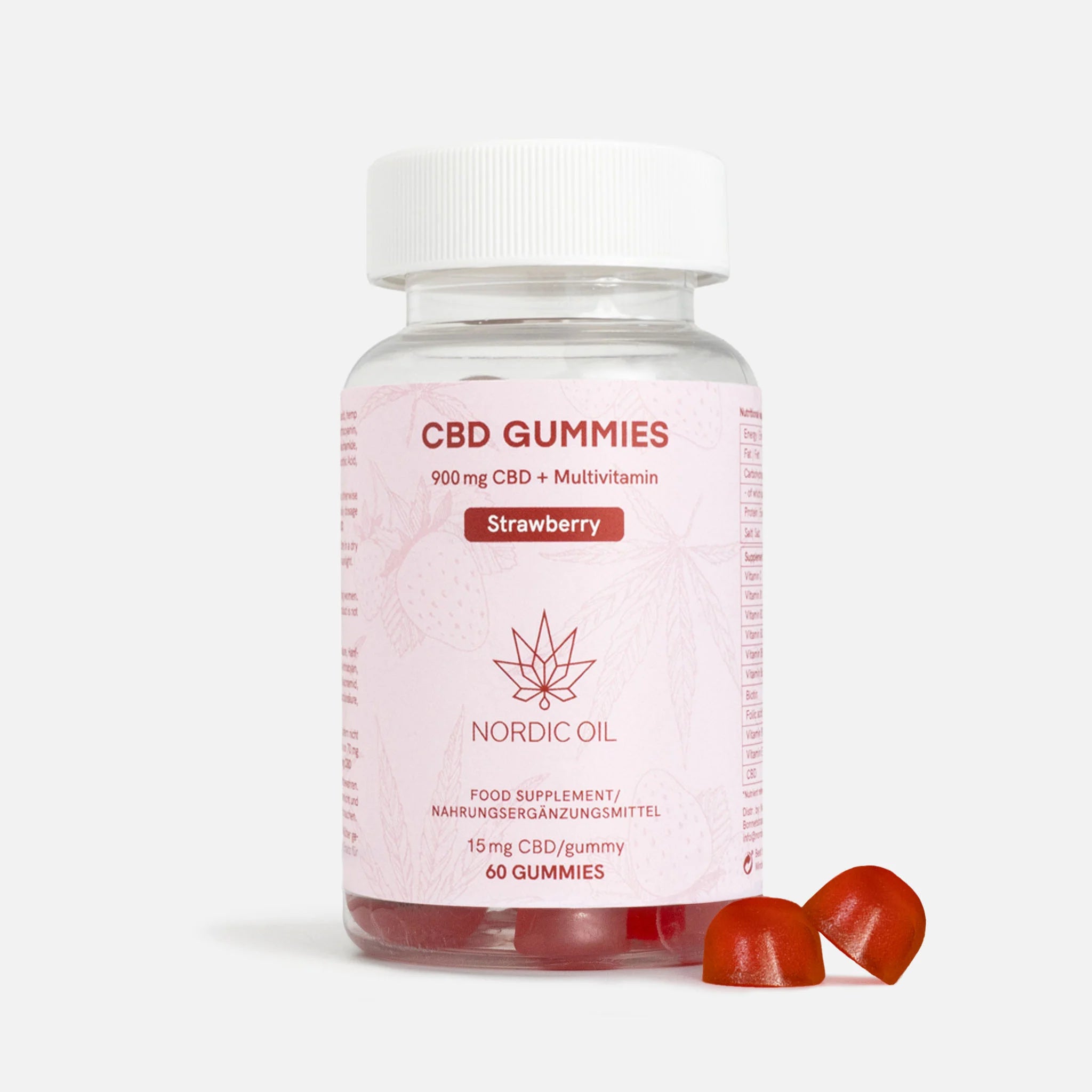 Nordic Oil Gummies Gommose CBD 900 mg Fragola 60 pezzi