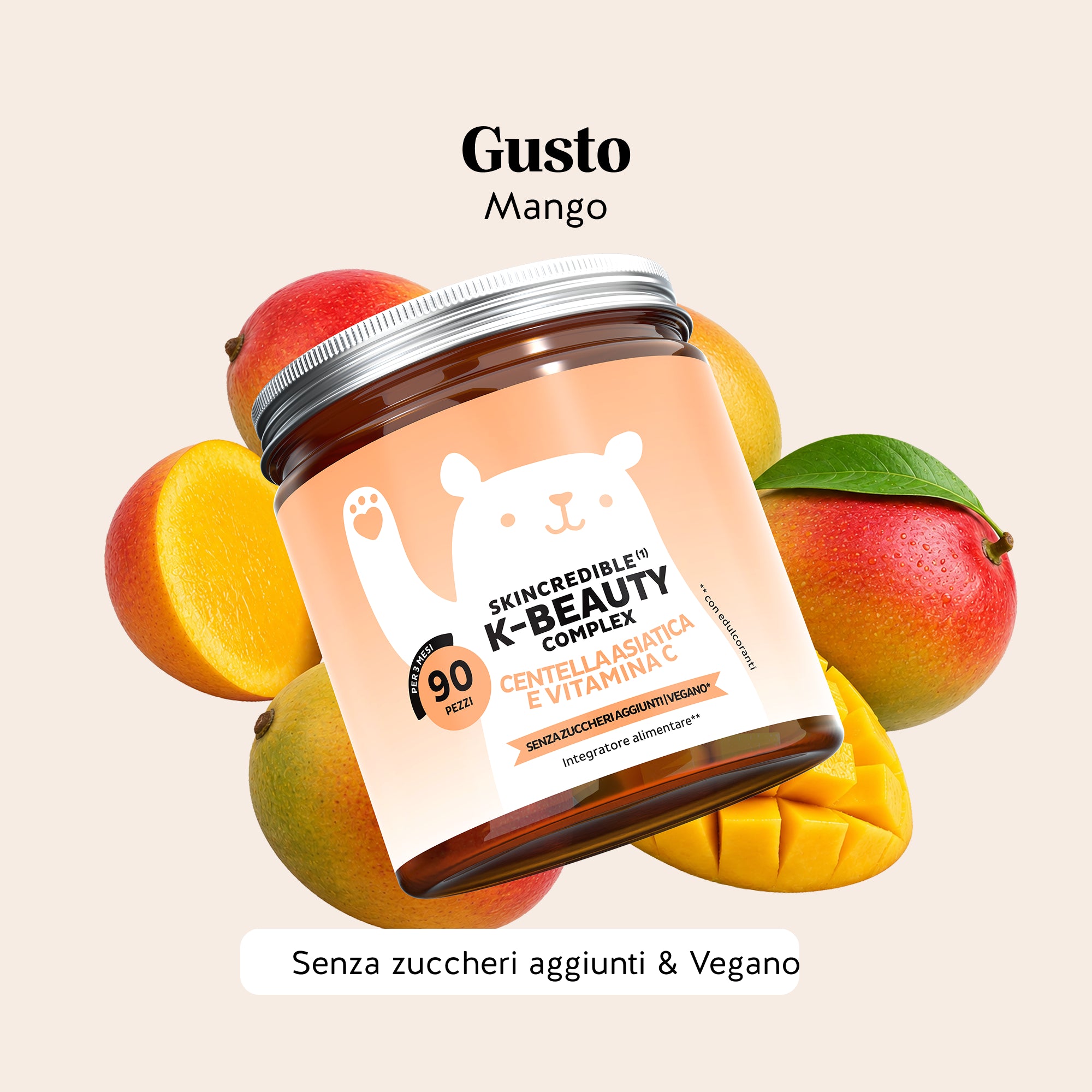 Beauty Bears Skincredible K-Beauty Complex gommose 45 pezzi mango vitamina C