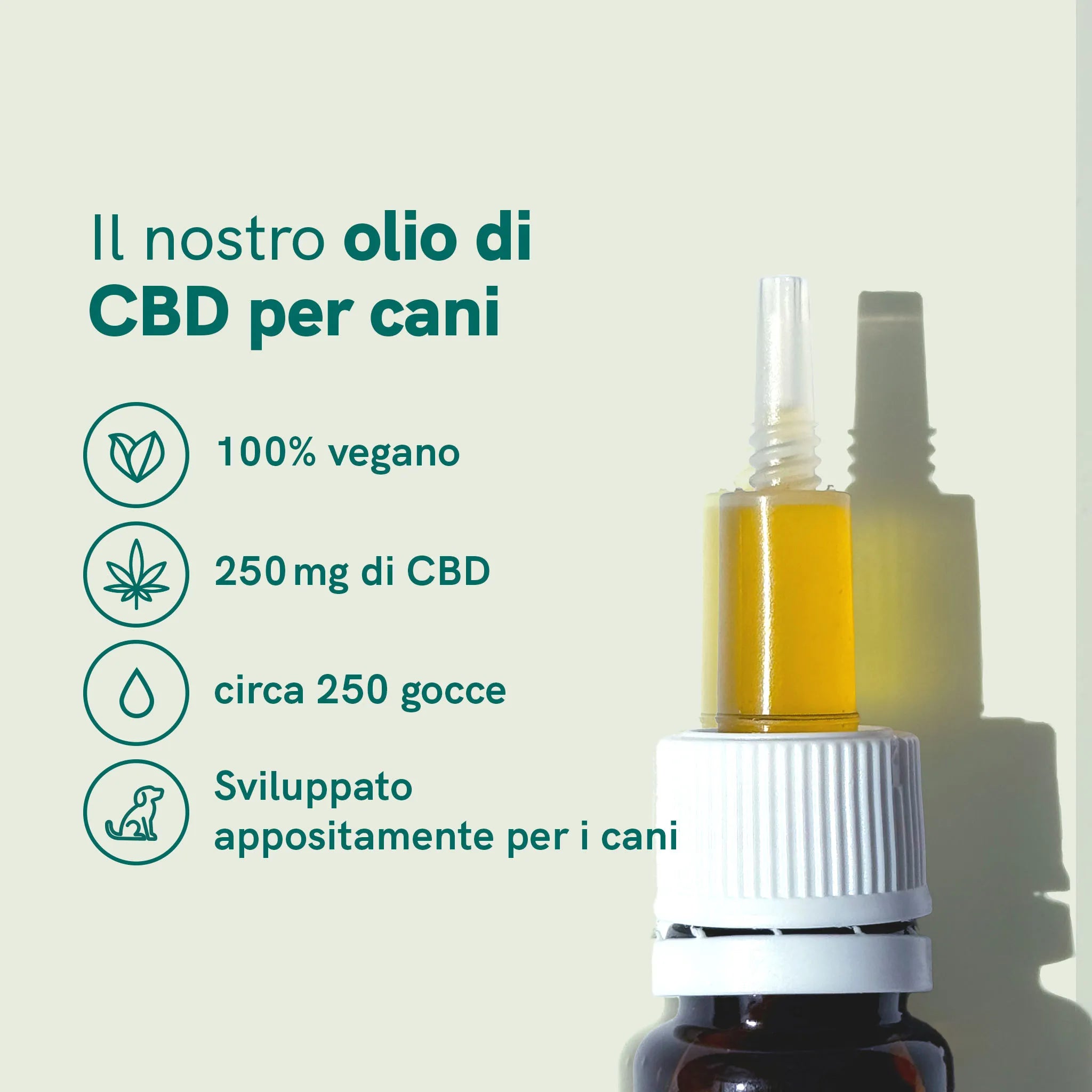Nordic Oil CBD Oil Plus olio CBD cani 2,5% manzo 10ml