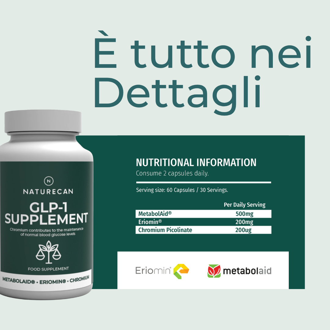 Naturecan Vitamins Integratore di GLP-1 capsule 60 pz metabolismo