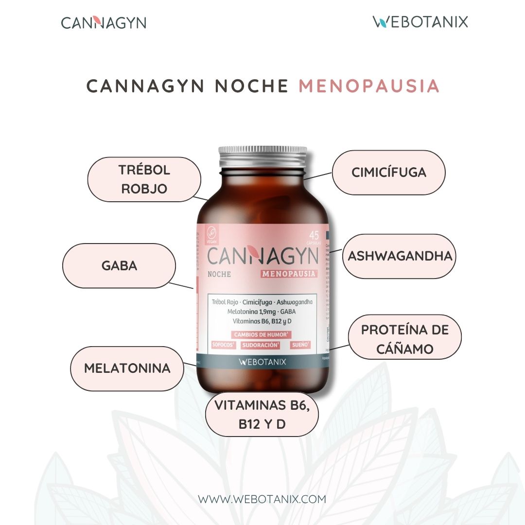 Webotanix Cannagyn Menopausia Noche capsule 45 con melatonina