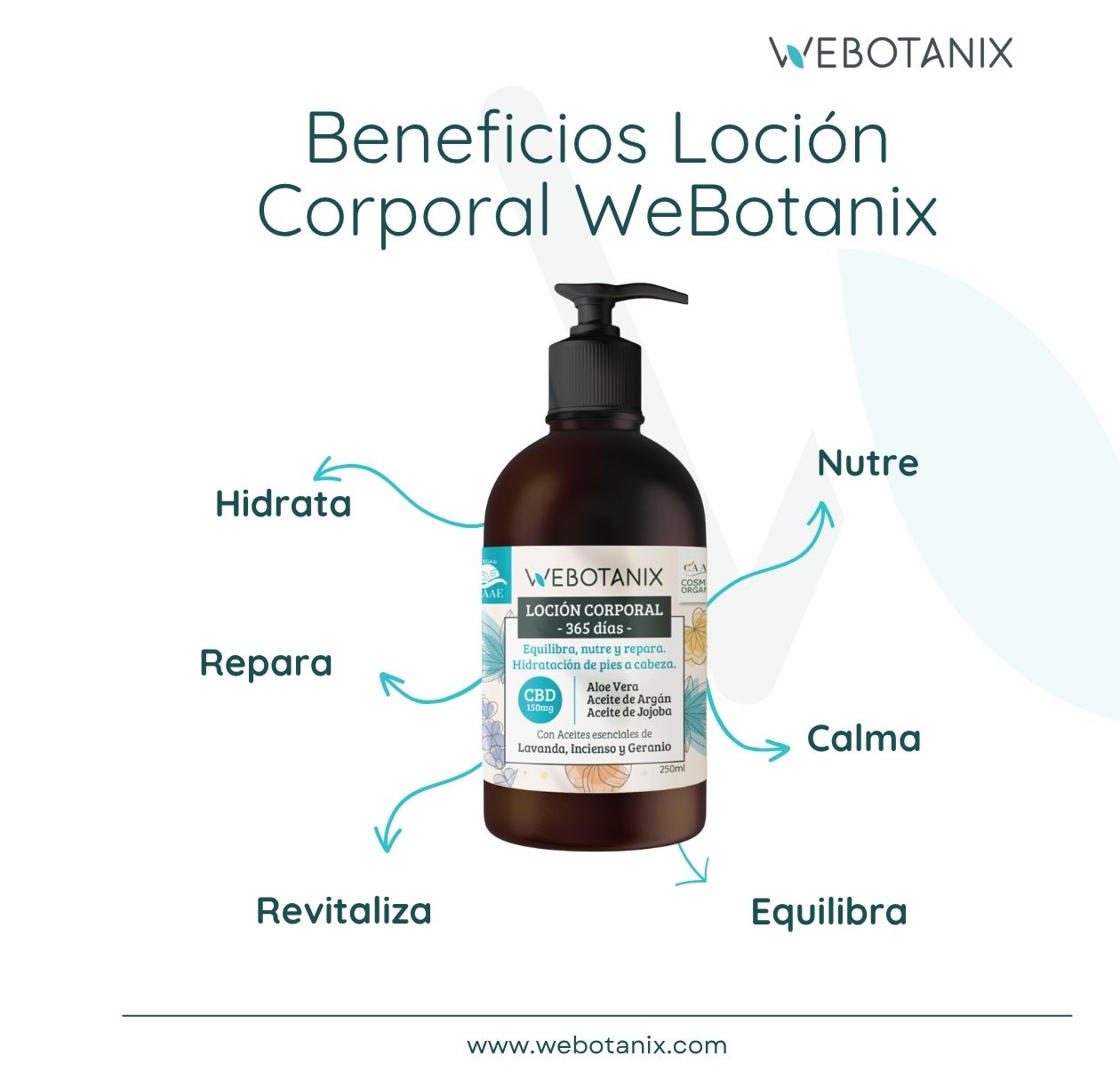 Webotanix Cosmética lozione corpo 250 ml CBD aloe