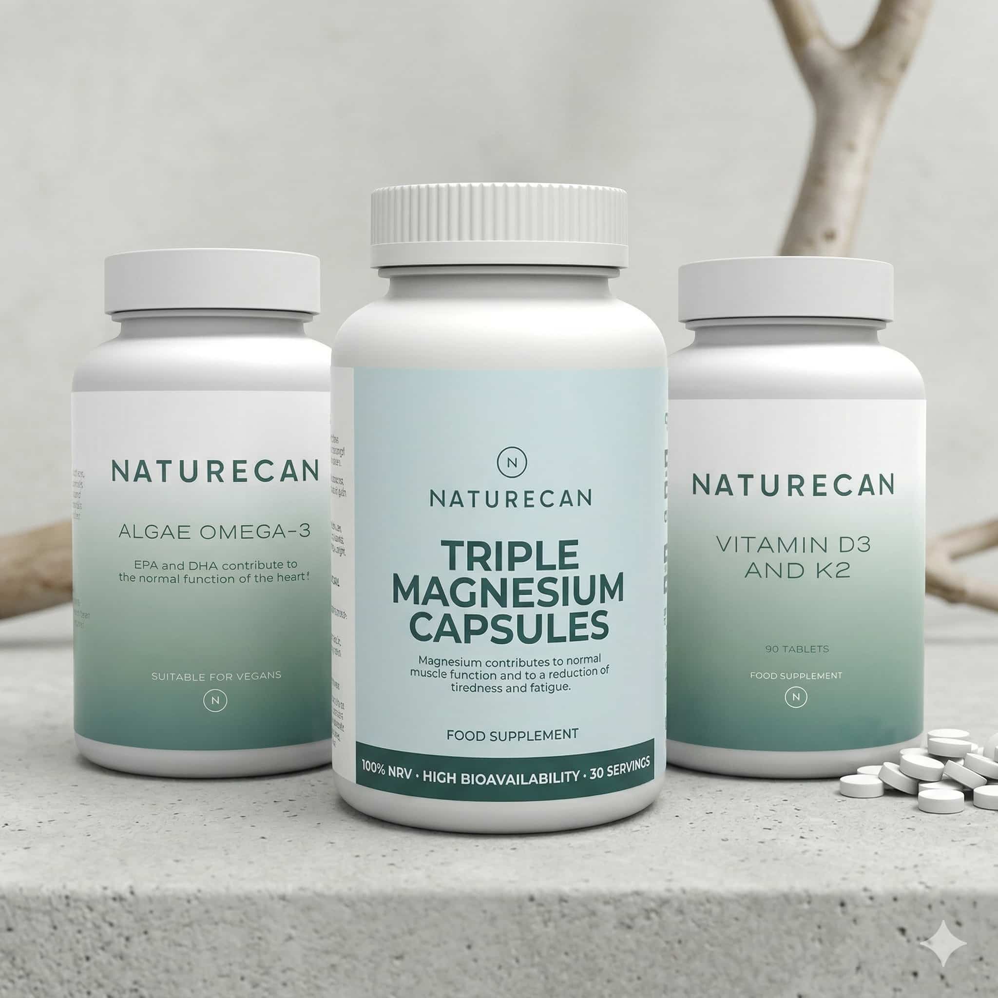 Naturecan Bundles Pacchetto Essenziali Magnesio D3 K2 Omega-3